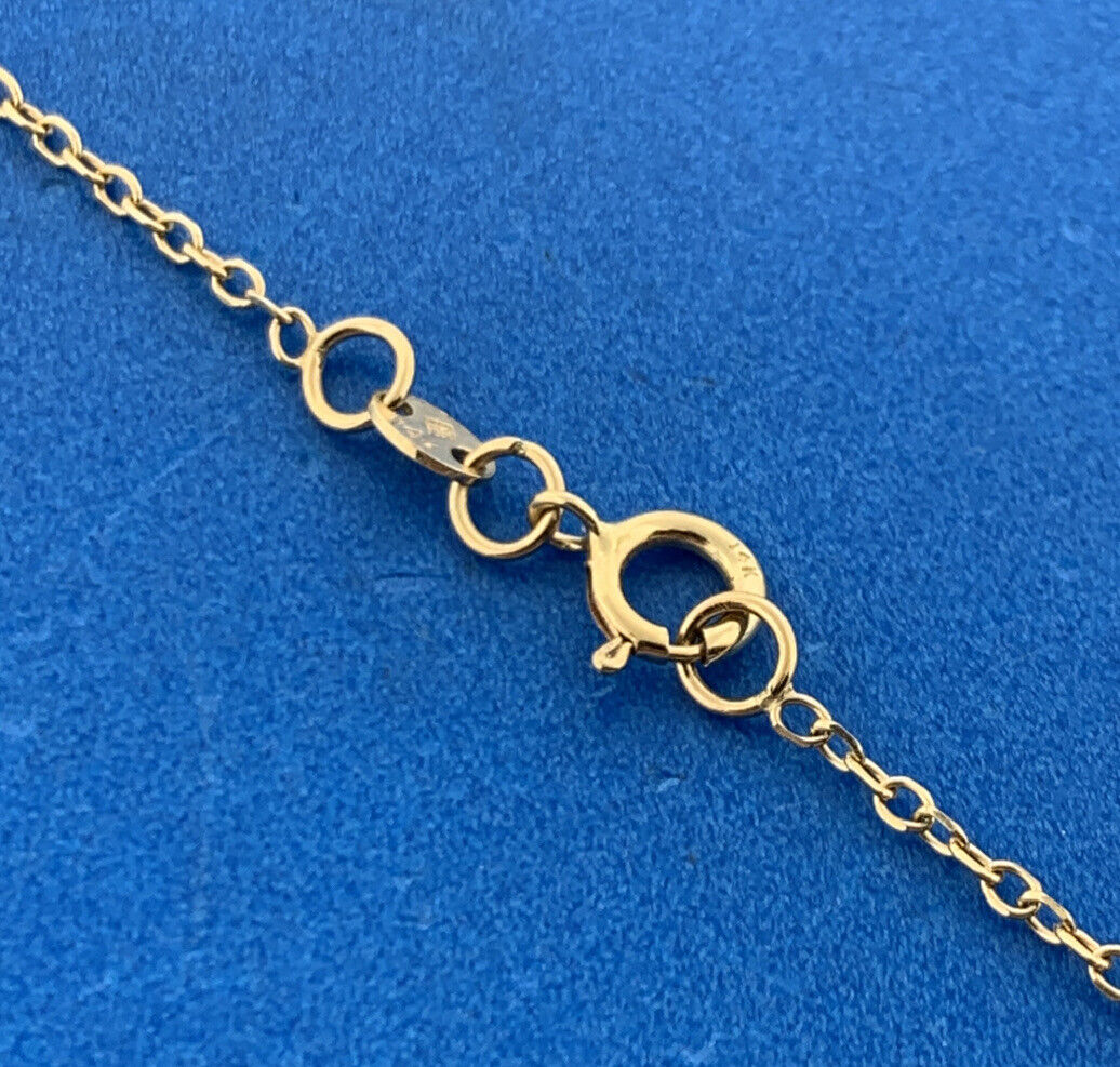 Designer 14K Yellow Gold Faceted Black Onyx Bead Station Chain Necklace