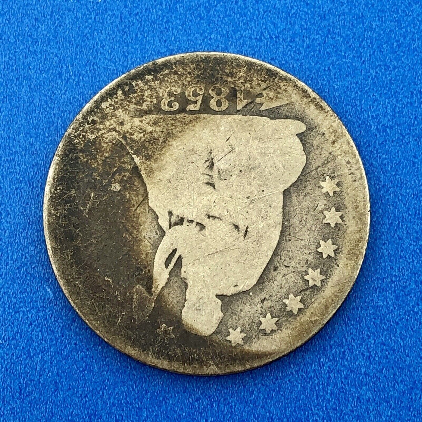 1853 P Seated Liberty Silver Quarter Dollar 25c Type 2 Better One Year Type Coin