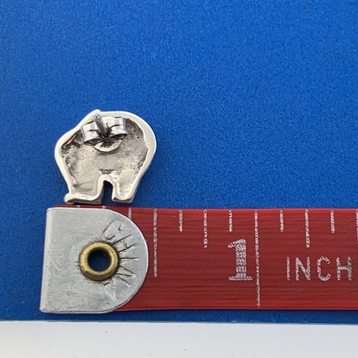 925 Sterling Silver Elephant Circus GOP Republican Animal Stud Earrings