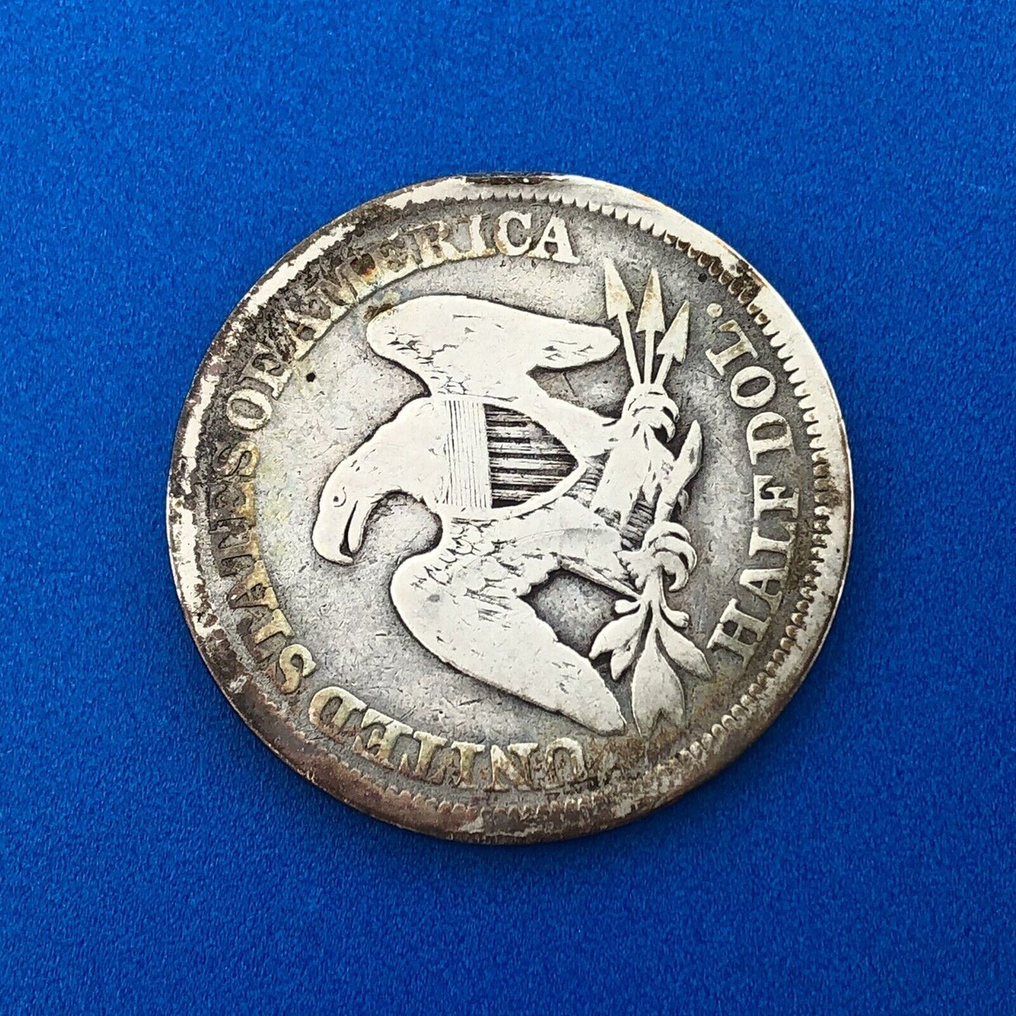 1854 P Silver Seated Liberty Half Dollar 50c Arrows Philadelphia Mint Coin