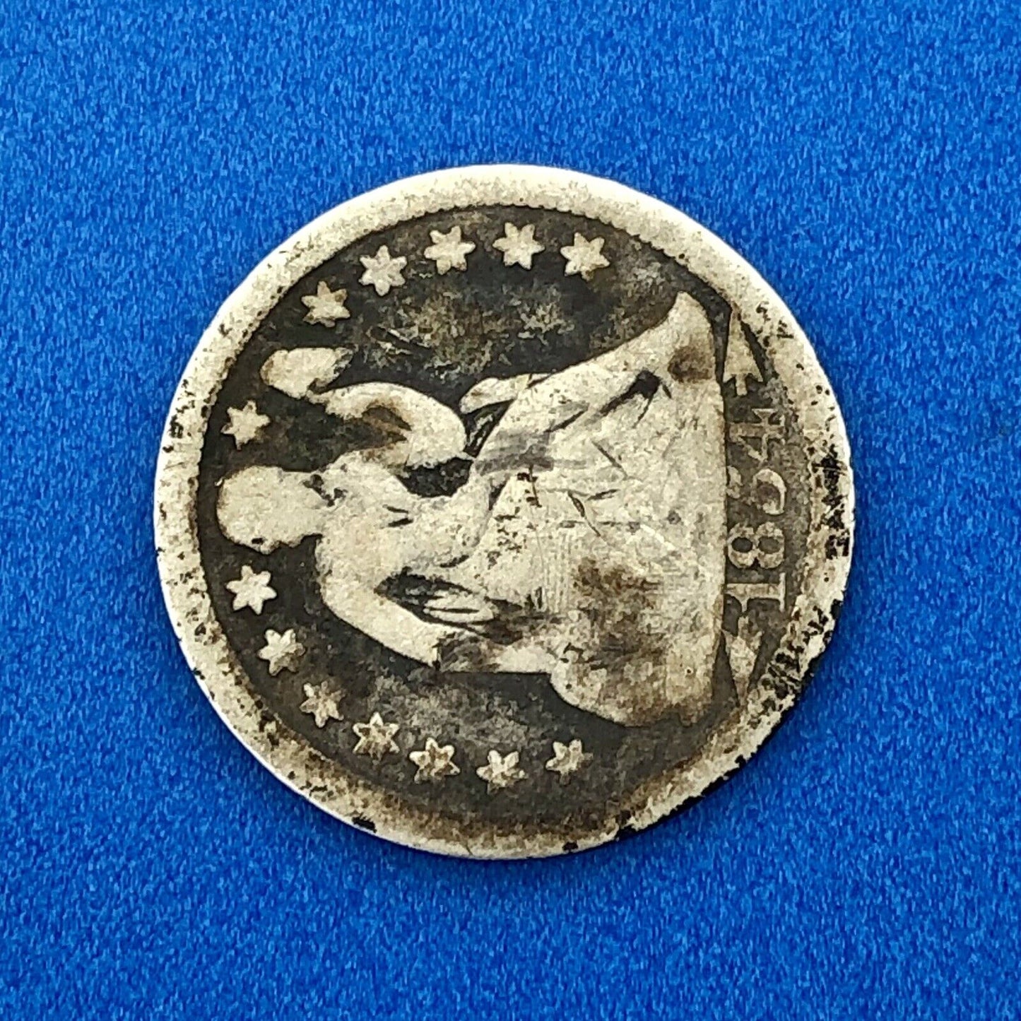 1854 P Seated Liberty Dime Variety 3 Arrows Better Key Philadelphia Type Coin