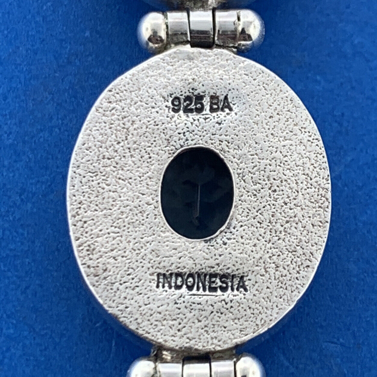 BA Suarti Sterling Silver Oval Prasiolite Balinese Statement Toggle Bracelet