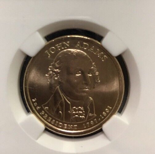 2007 P John Adams Presidential Dollar $1 NGC MS65 First Day of Issue