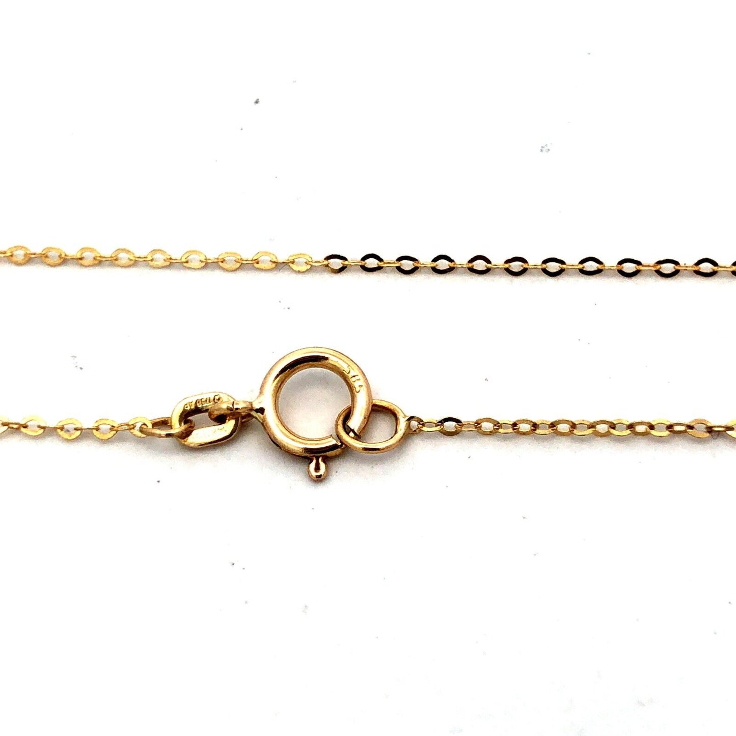Estate Italy 14K Yellow Gold Open Work Scroll Cross Pendant Necklace