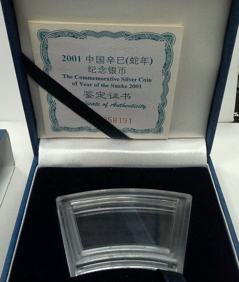 Lunar Series 2001 Fan China S10Y Snake - MS 68 - Graded by NGC