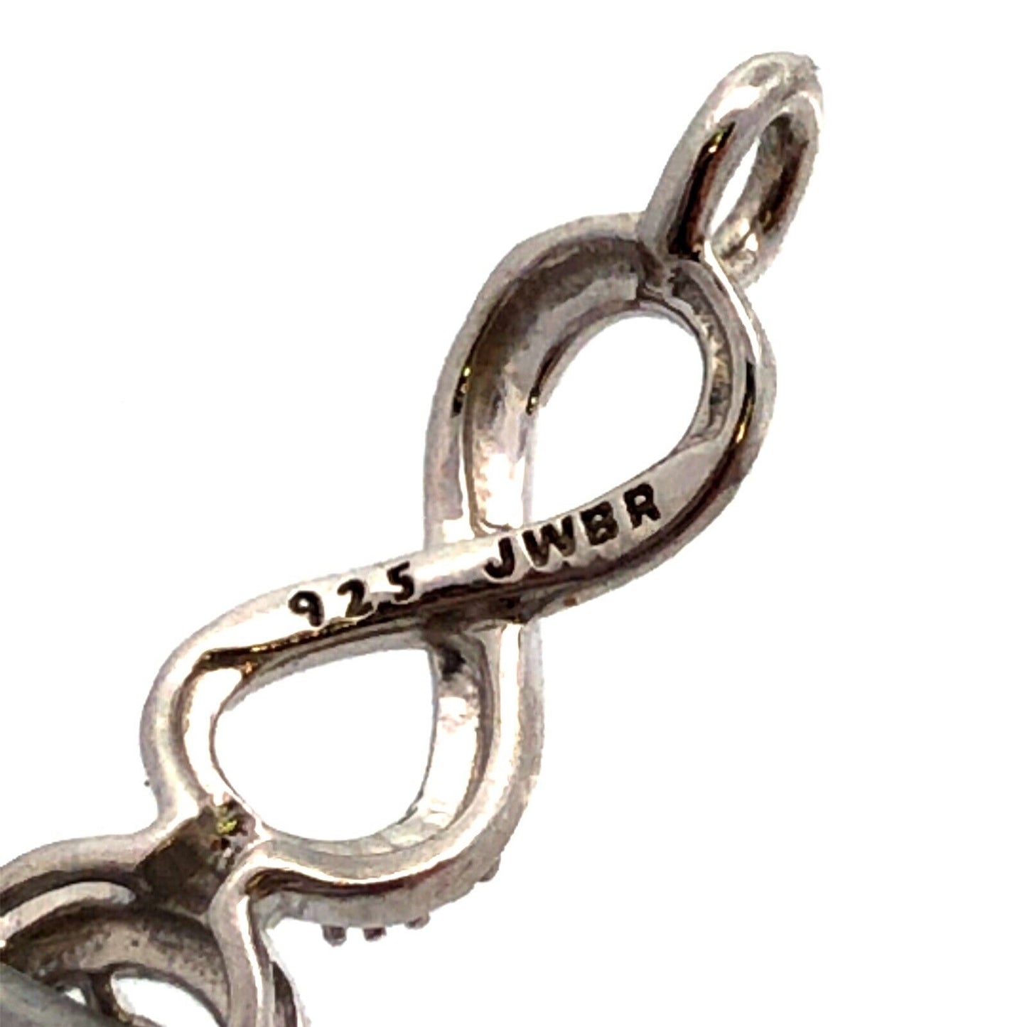 Designer JWBR 925 Sterling Silver Textured Infinity Anniversary Tennis Bracelet