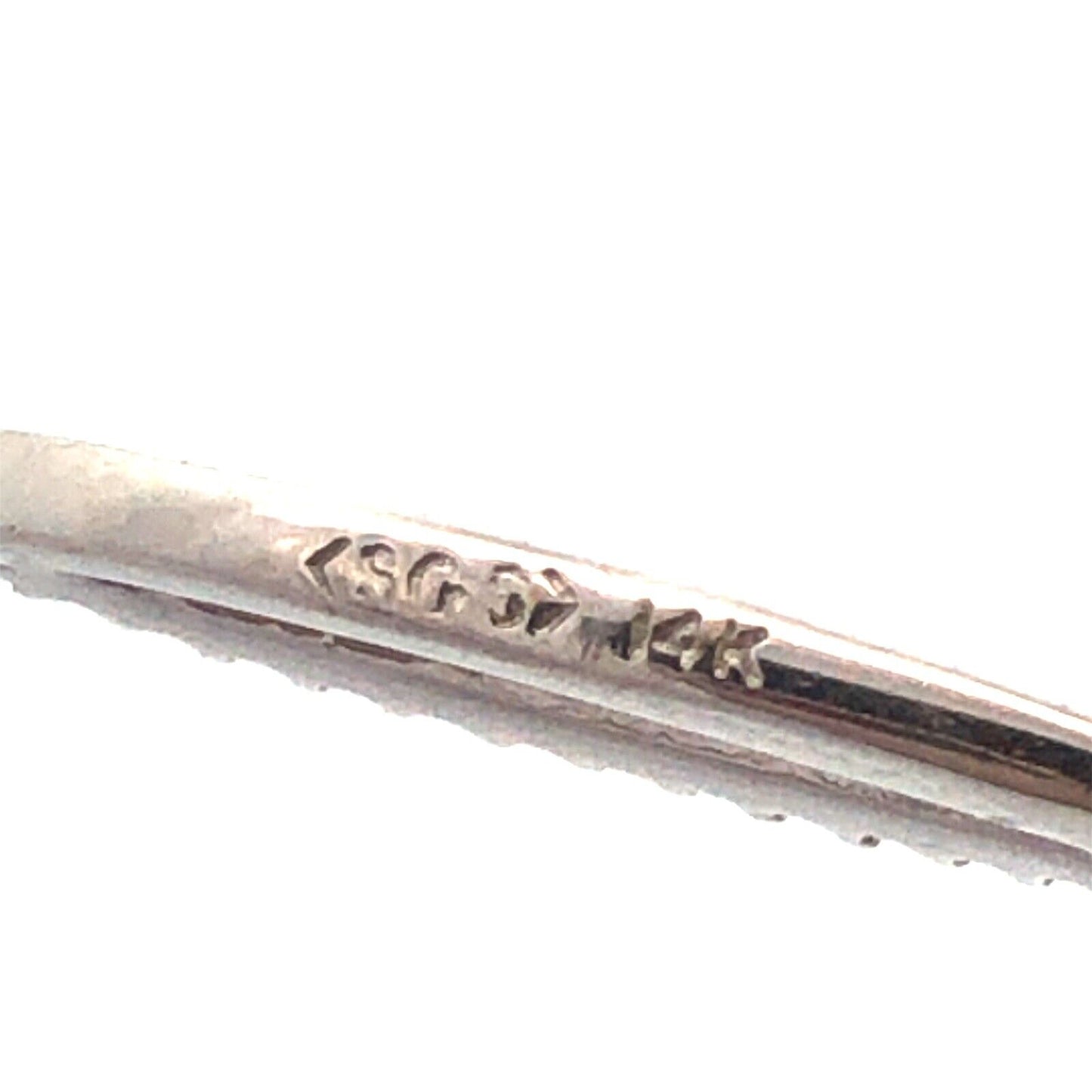 Designer 14K White Gold Pave Diamond Modernist Religious Cross Pendant