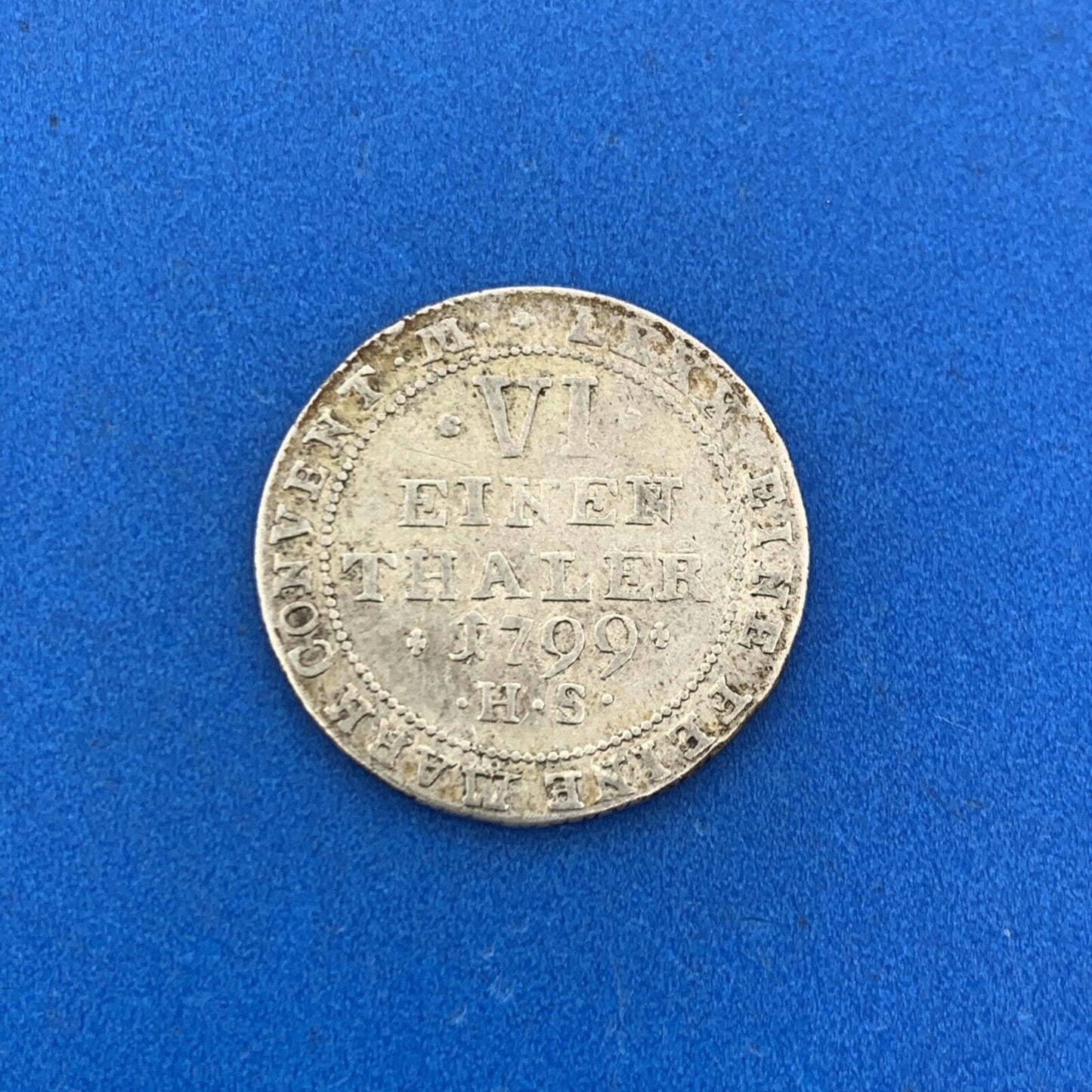 1799 Anhalt-Bernburg 1/6 Thaler Silver German States Better European Coin