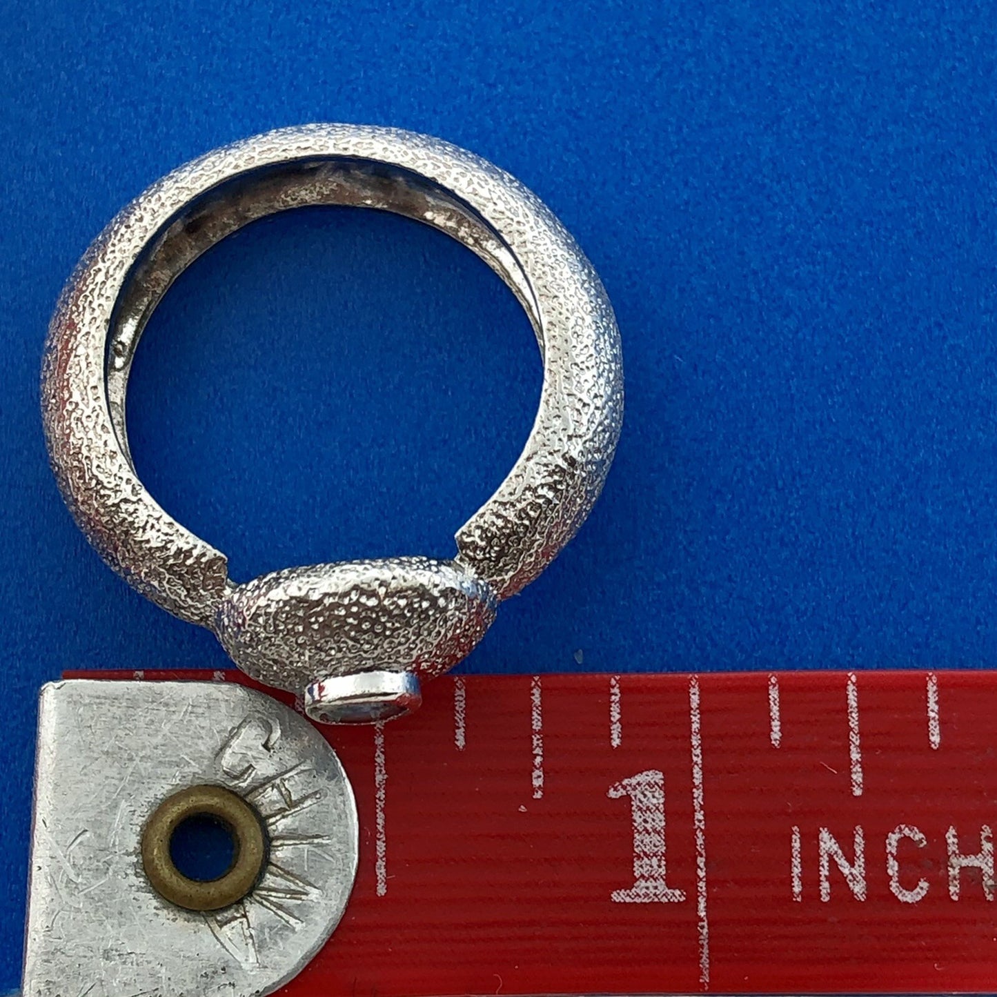 Vintage Mignon Faget 925 Sterling Silver Sea Collection Sapphire Sea Urchin Ring