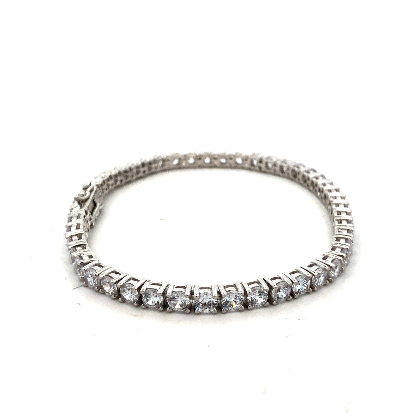 Designer ATR 925 Sterling Silver Round Cubic Zirconia Tennis Bracelet