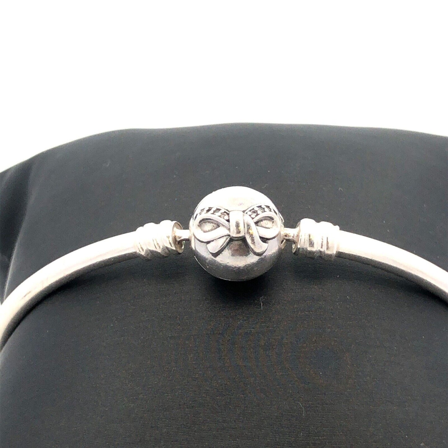 Designer PANDORA ALE 925 Sterling Silver Cubic Zirconia Bow Clasp Charm Bracelet