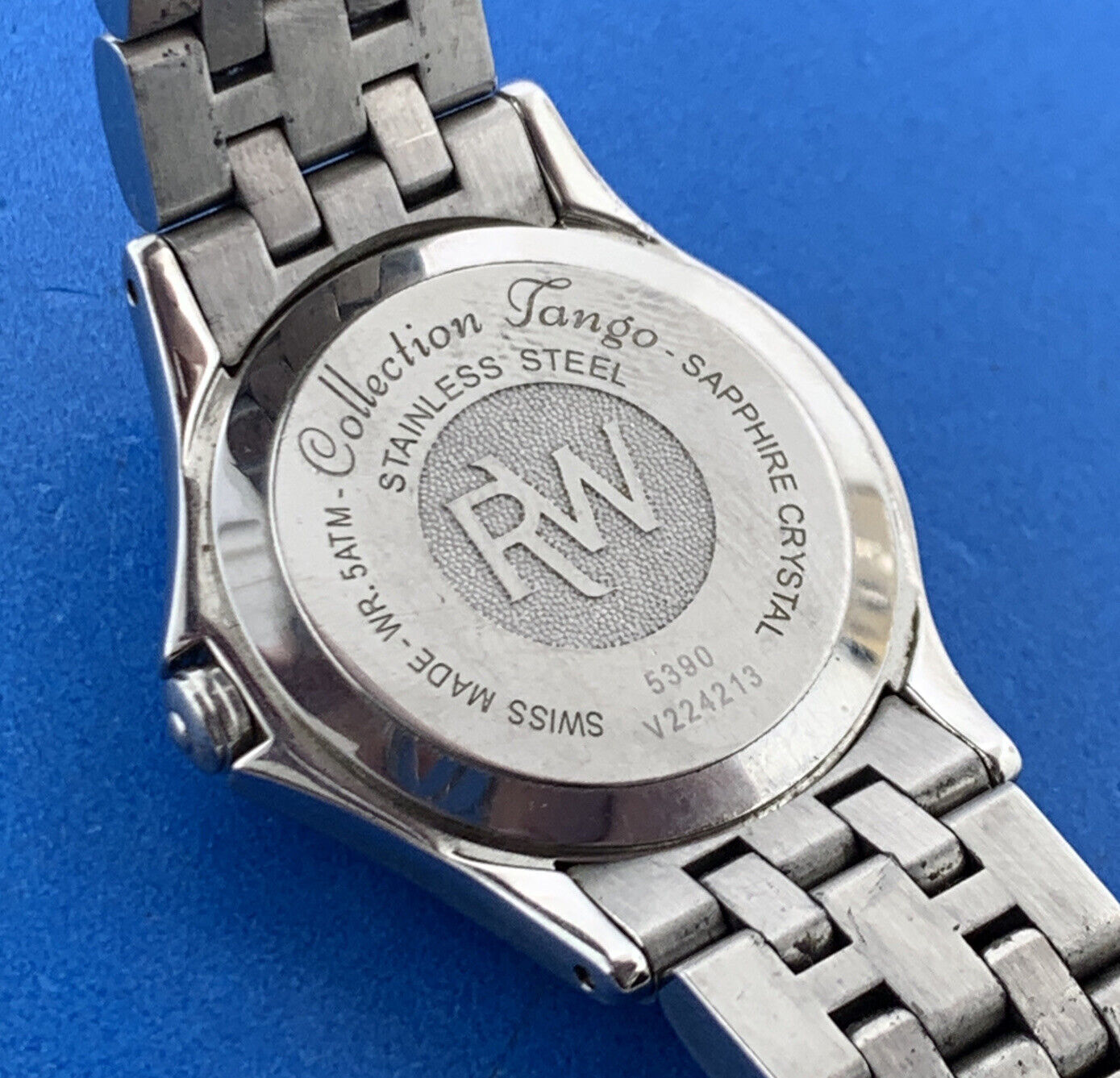 Raymond Weil Geneve 5390 Tango Black Dial Date Stainless Steel Women's Watch