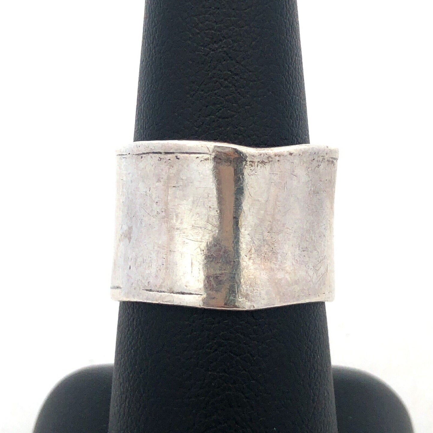 Designer Silpada 925 Sterling Silver Modernist Wide Cigar Band Ring