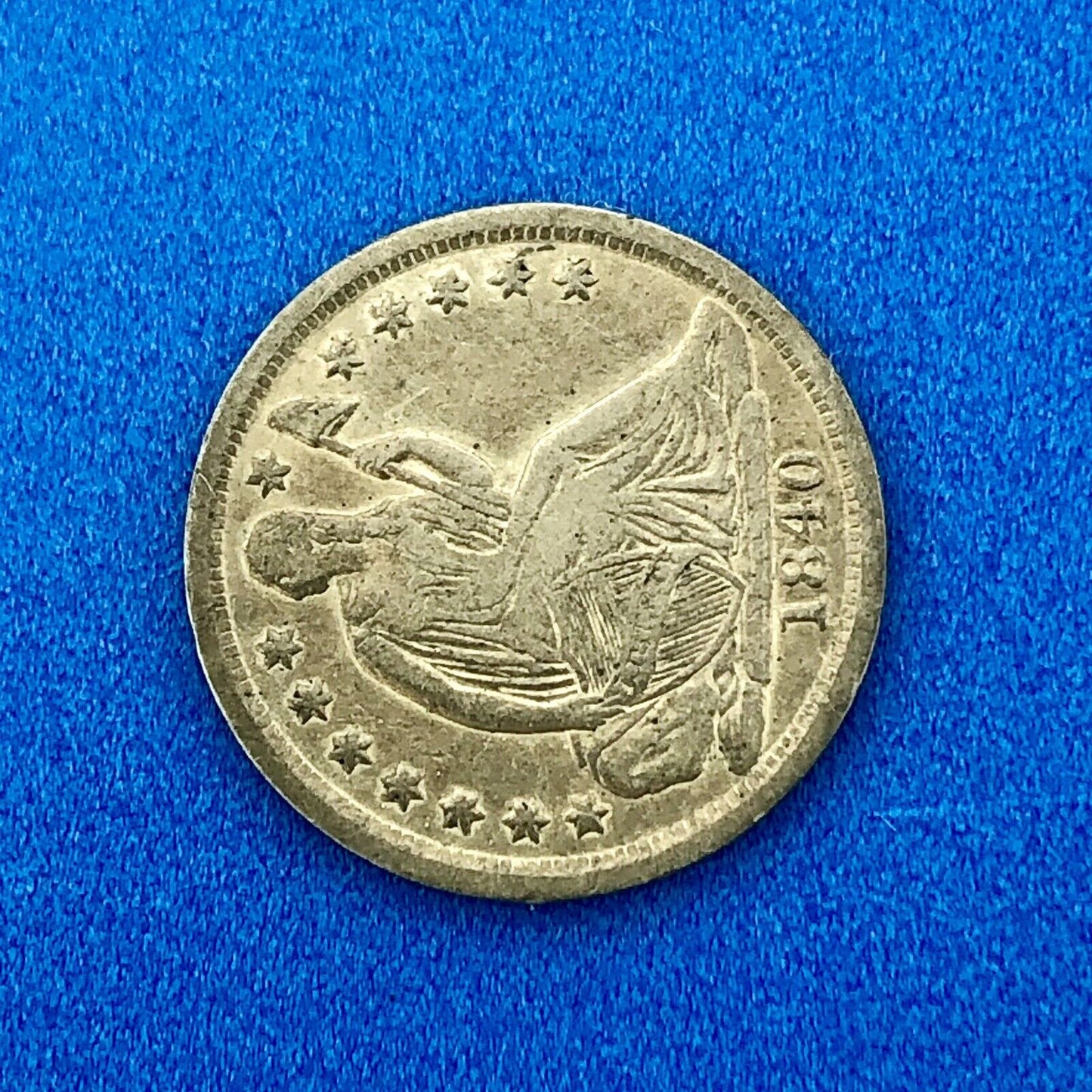 1840 P Seated Liberty Half Dime Variety 2 Obverse Stars Better Philadelphia Mint