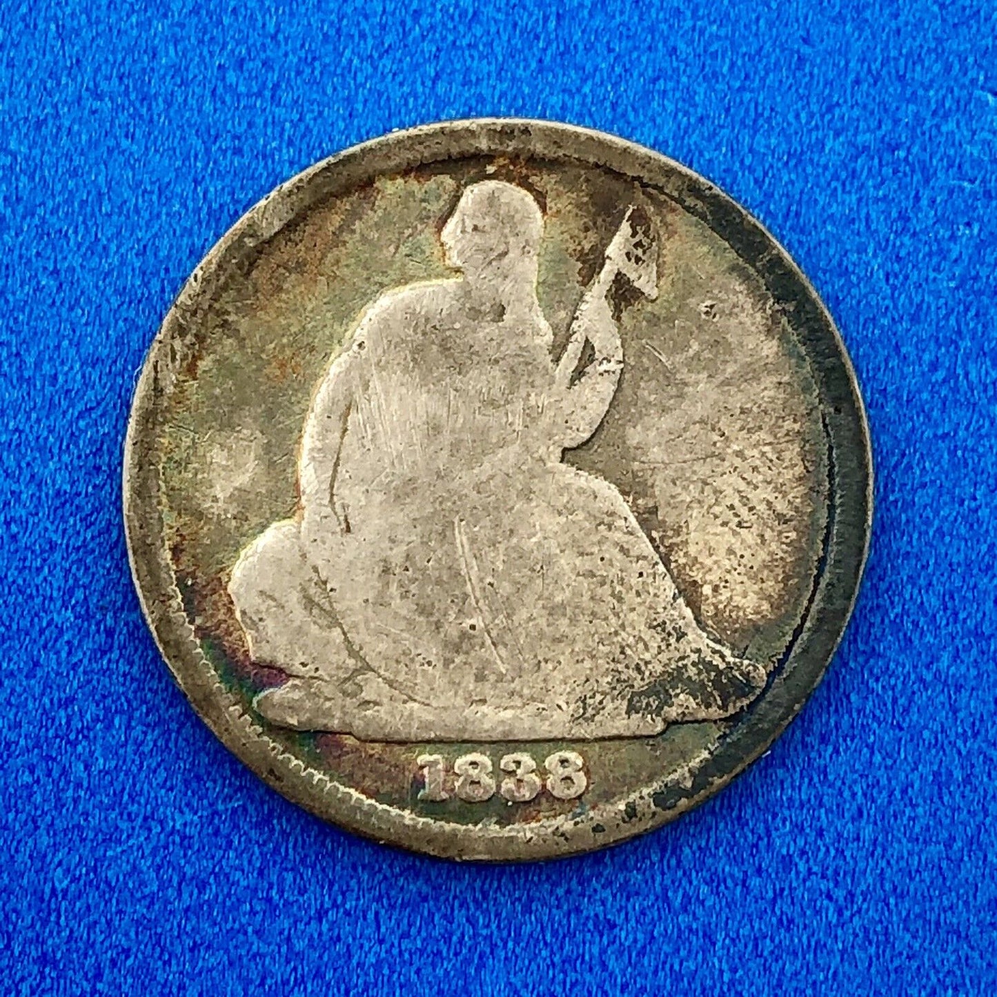 1838 O Seated Liberty Silver Dime No Stars Type 1 Better Key New Orleans Coin