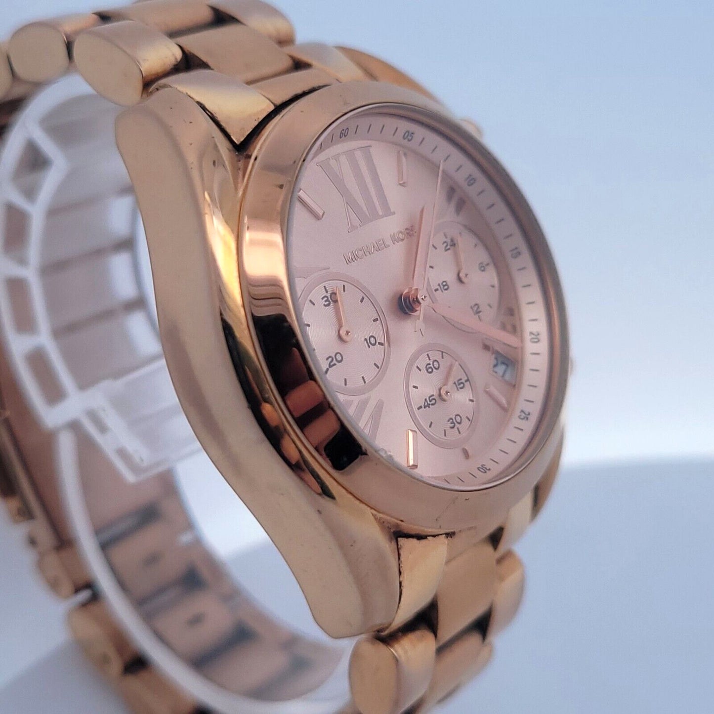 Michael Kors Bradshaw Rose Gold-Toned Stainless Steel Women's Chronograph Watch