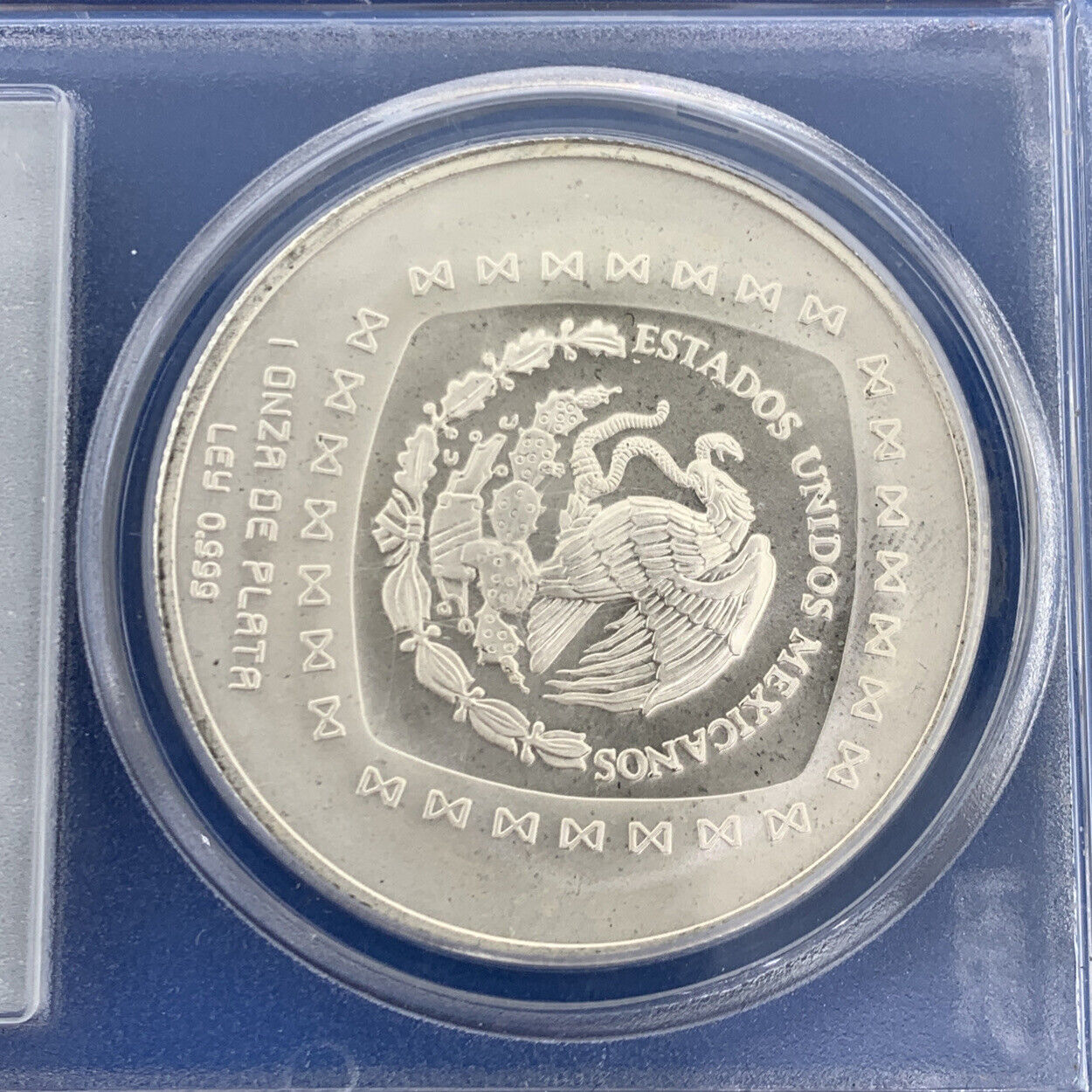 1996 Mo Mexico City 5 Peso 1 oz Silver Hombre Jaguar PCGS MS68 Mexico Coin