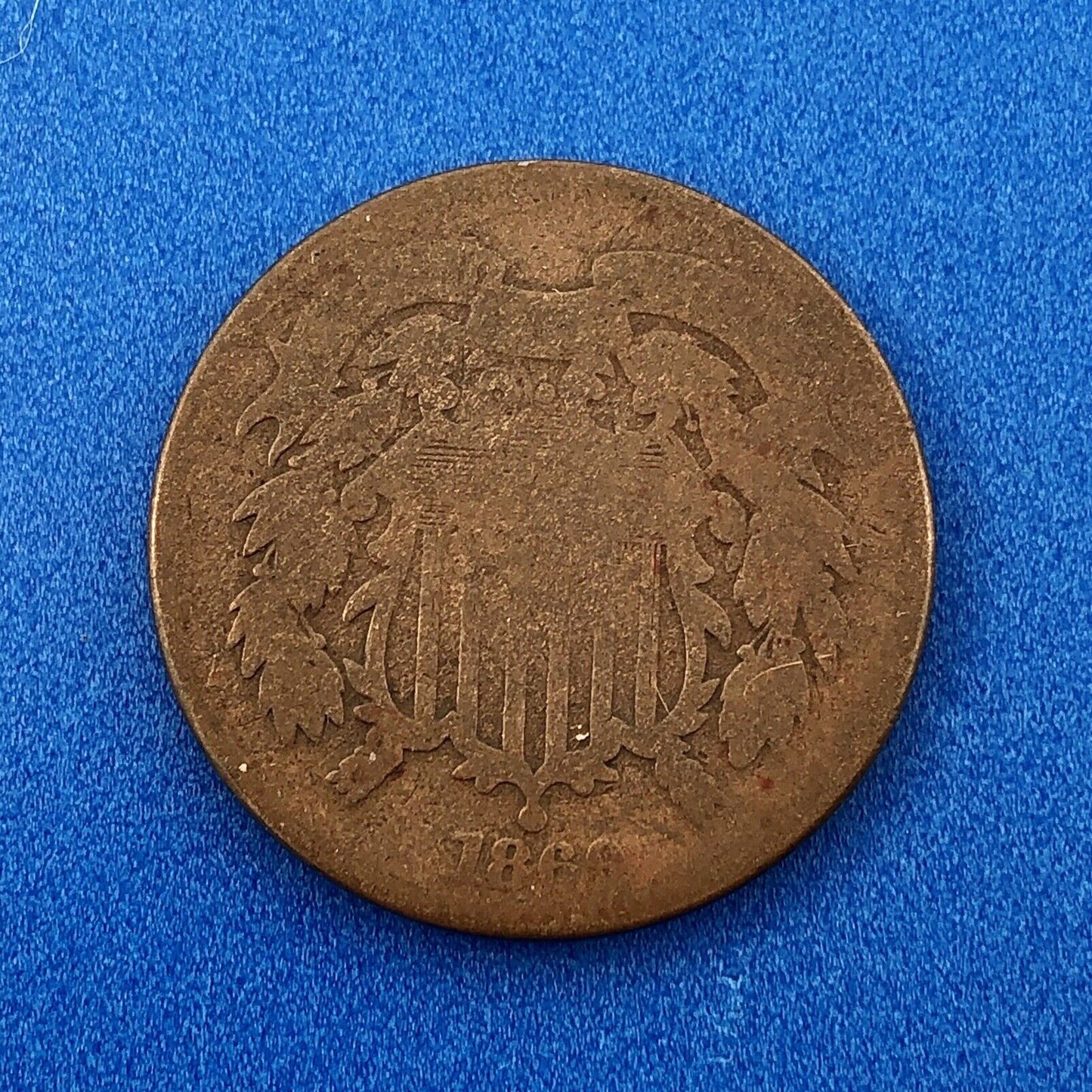 1866 P Bronze Two-Cent Piece Three Coin Mixed Date Union Shield Philadelphia Lot