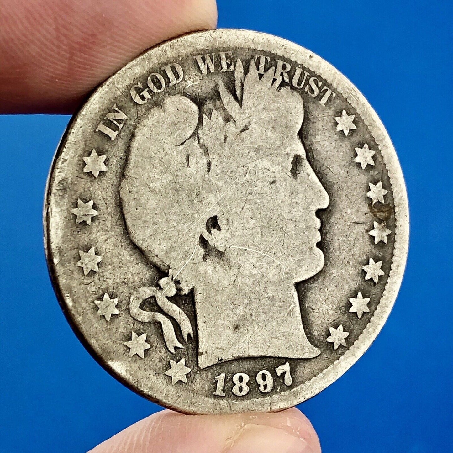 1897 S Silver Barber Half Dollar 50c Better Key Scarce San Francisco Mint Coin
