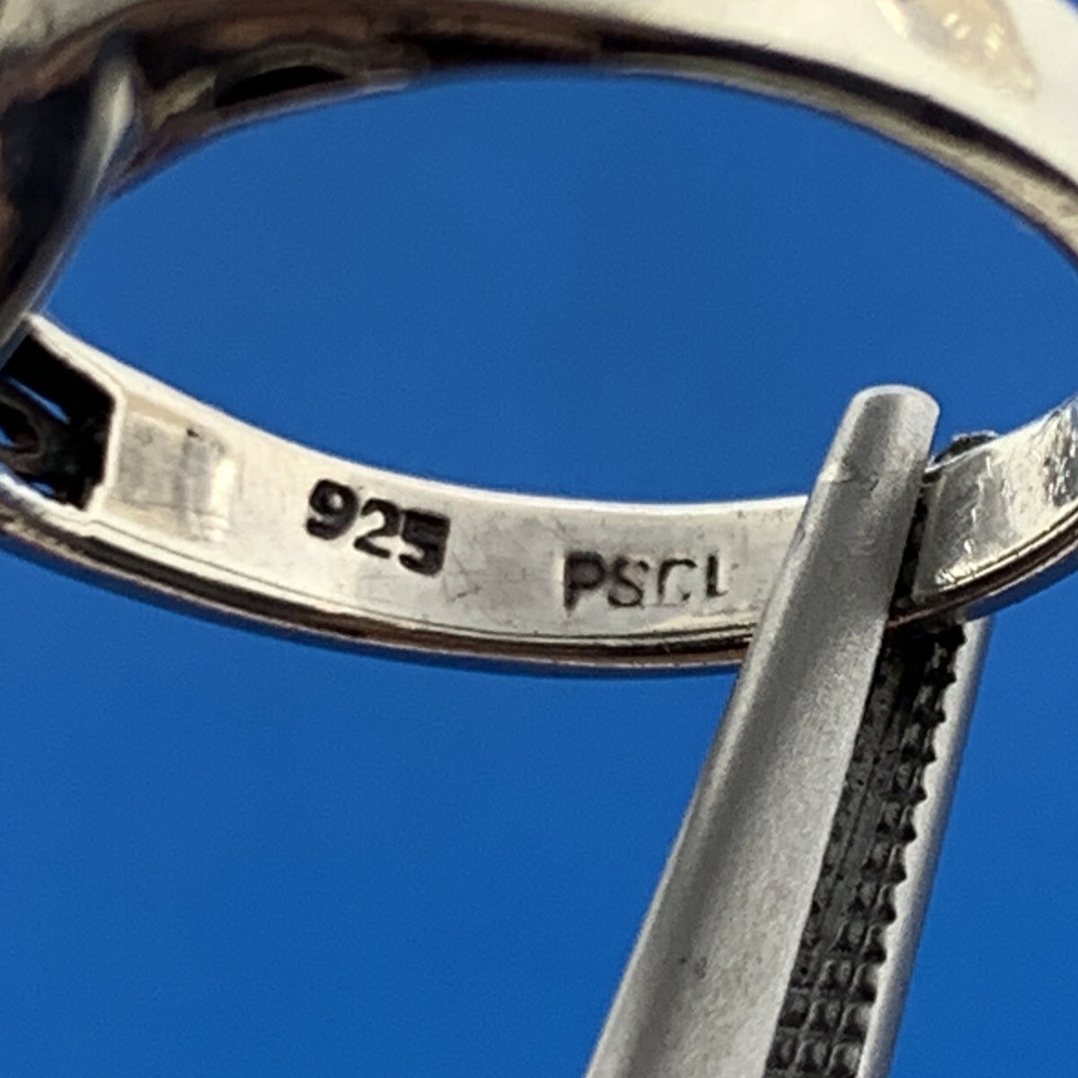 Peter Stone PSCL 925 Sterling Silver Celtic Claddagh Heart Poison Pill Ring