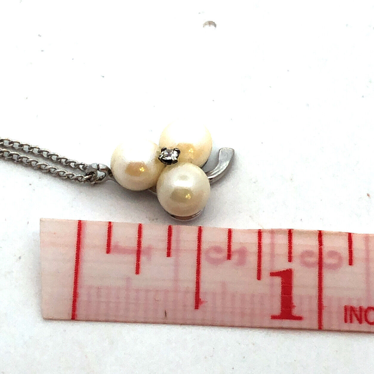 Designer 925 Sterling Silver Pearl Cubic Zirconia Clover Luck Pendant Necklace