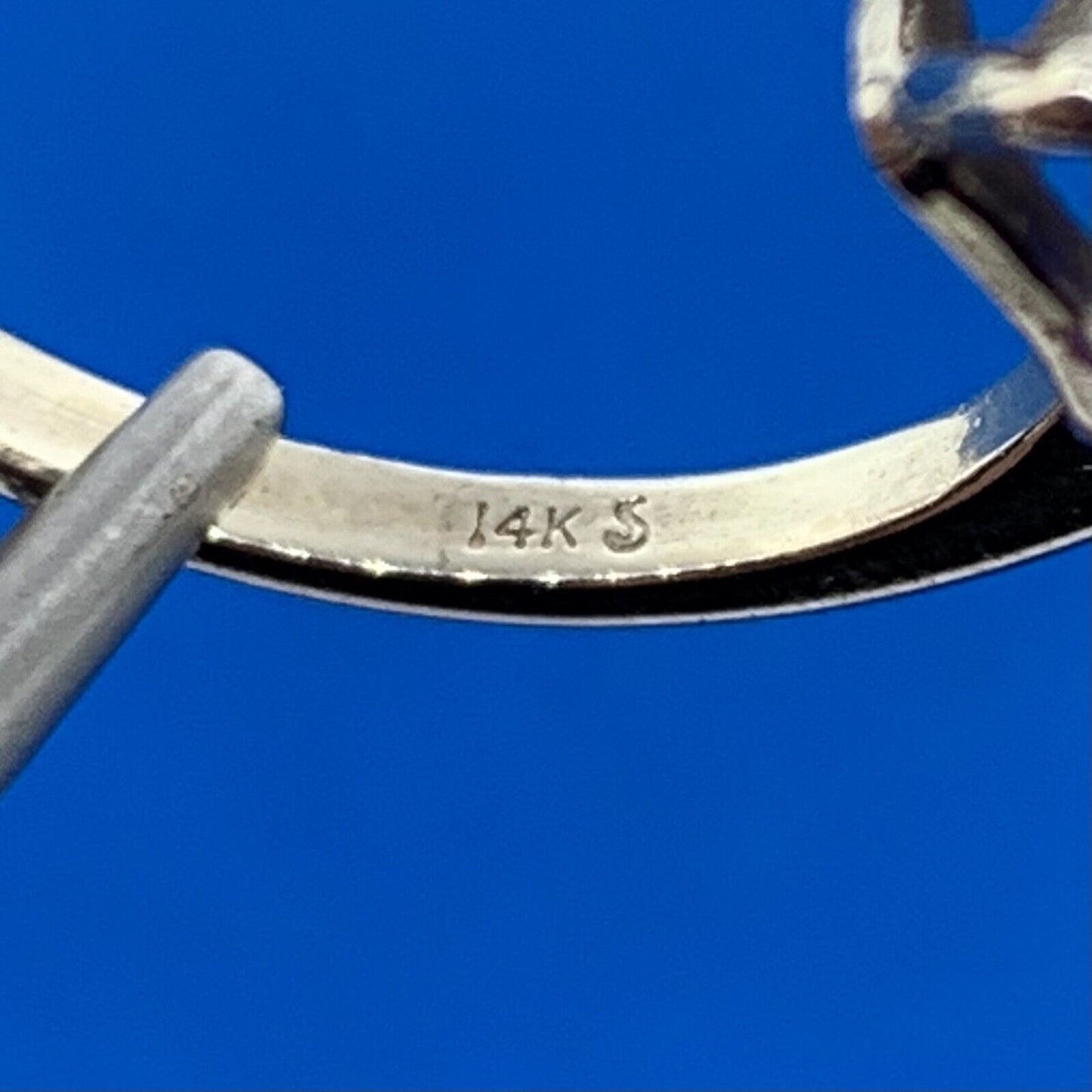 Designer 14K White Gold Sapphire Diamond Floral Cluster Cocktail Ring