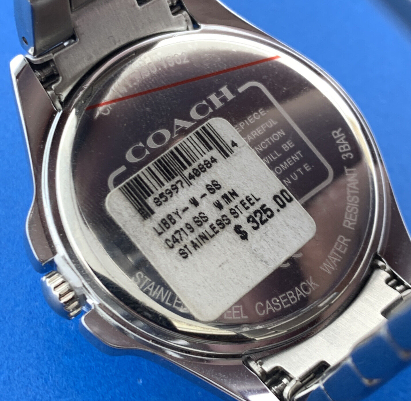 Designer Coach New York 37 mm Stainless Steel Libby Watch w/ Open Cuff Bracelet