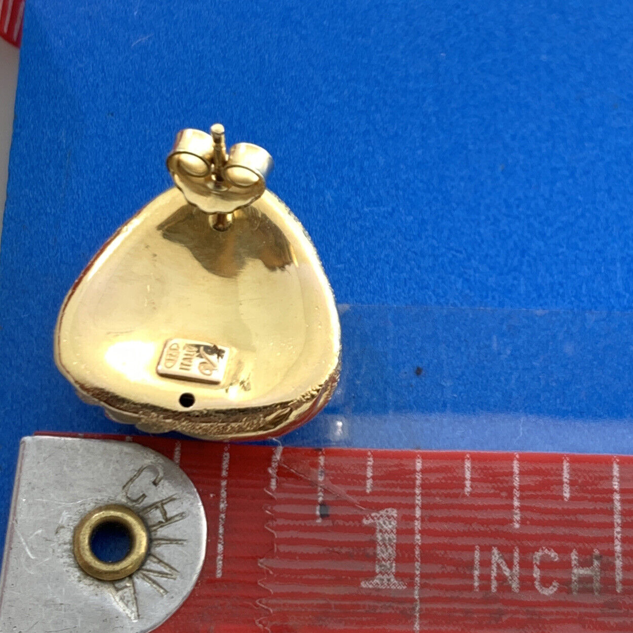 Designer 925 Sterling Silver Vermeil Polished & Textured Modernist Knot Earrings