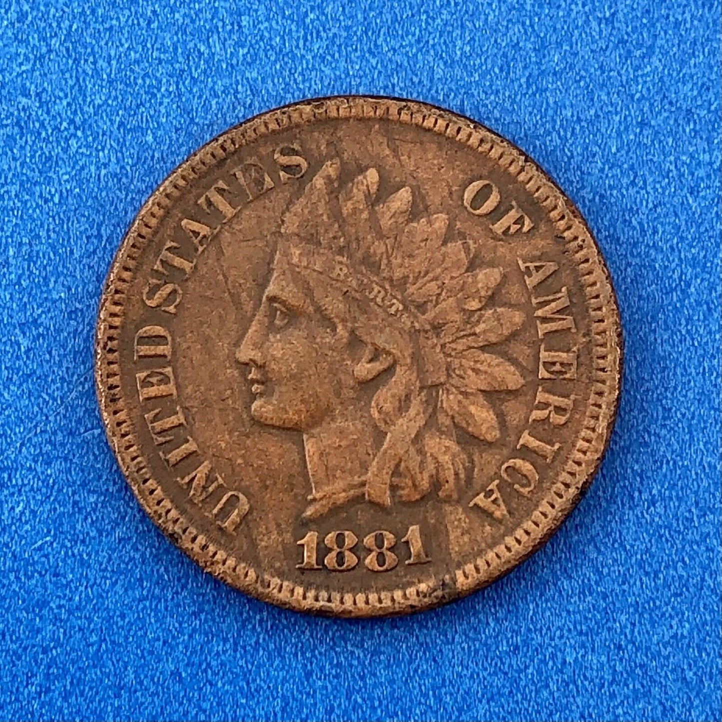 1881 Indian Head One Cent Penny Type 3 Bronze Better Key Philadelphia Coin