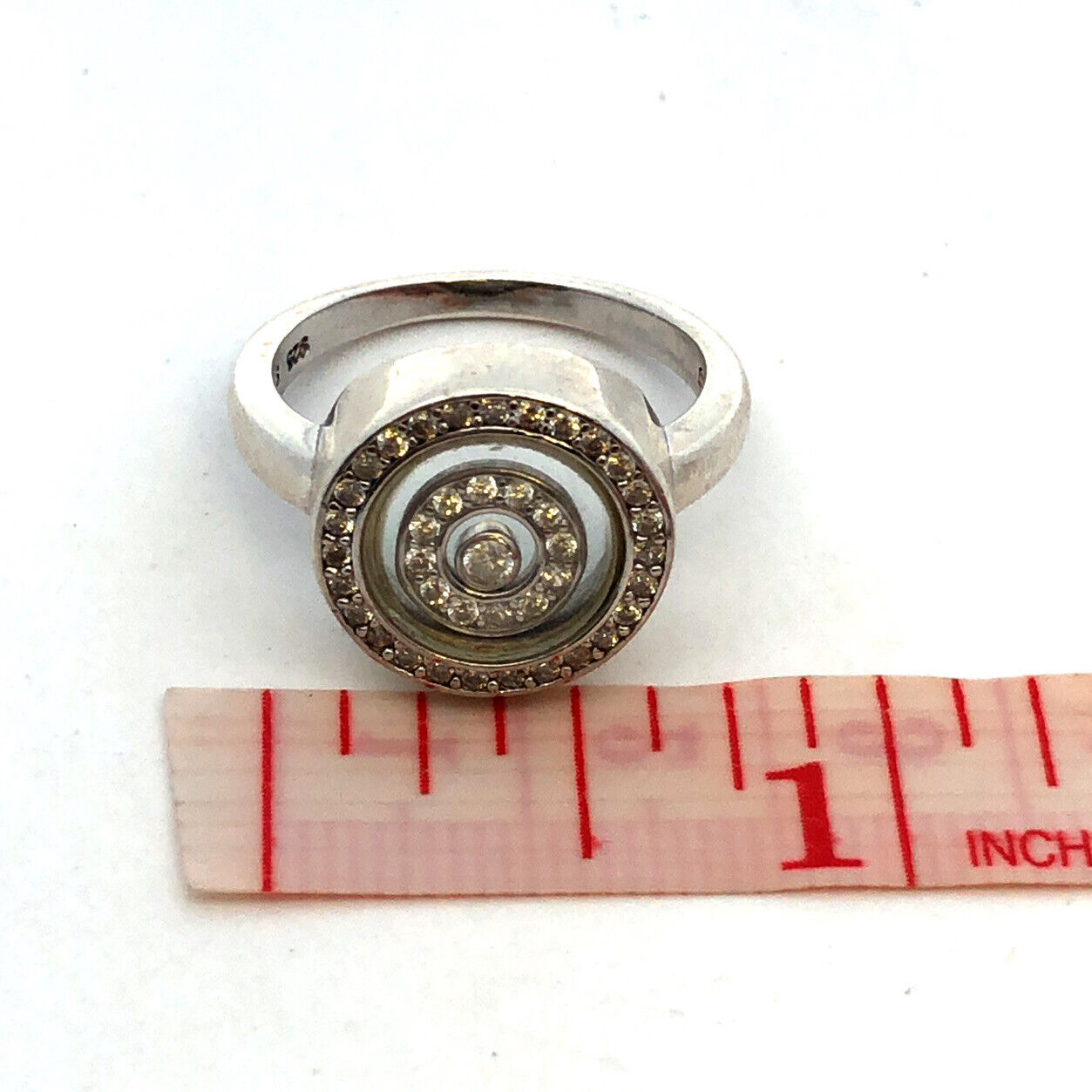 Designer STS 925 Sterling Silver Round Cubic Zirconia CZ Infinity Size 8 Ring