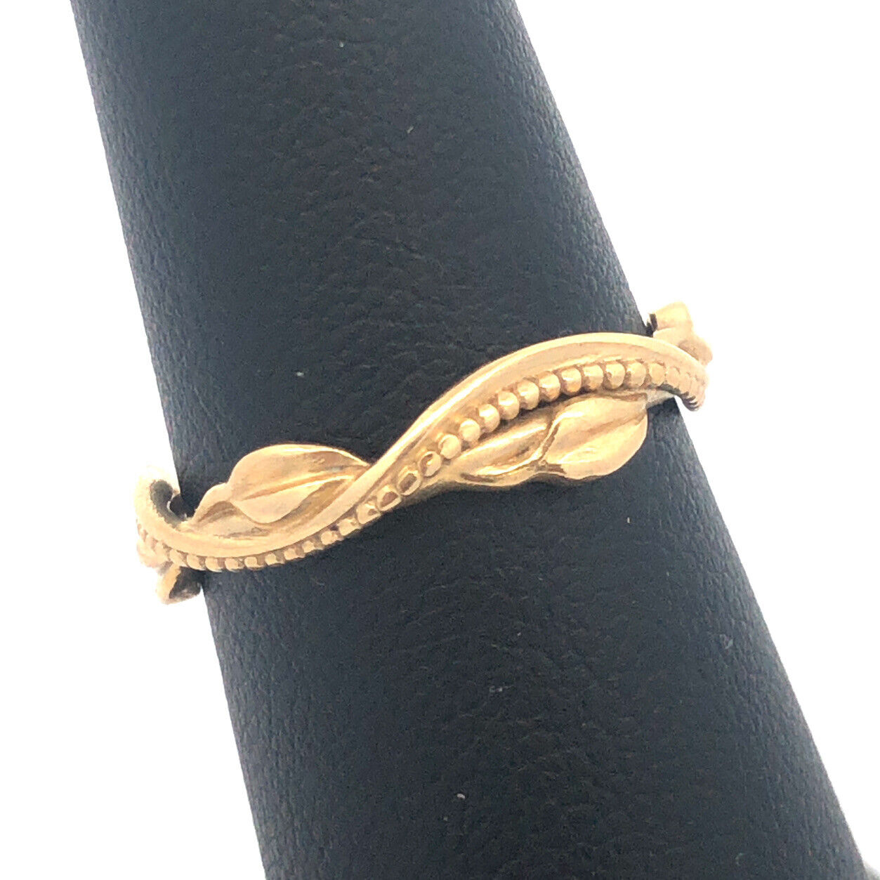 Designer Ayala Israel 14K Yellow Gold Rope And Vine Eternity Wedding Band