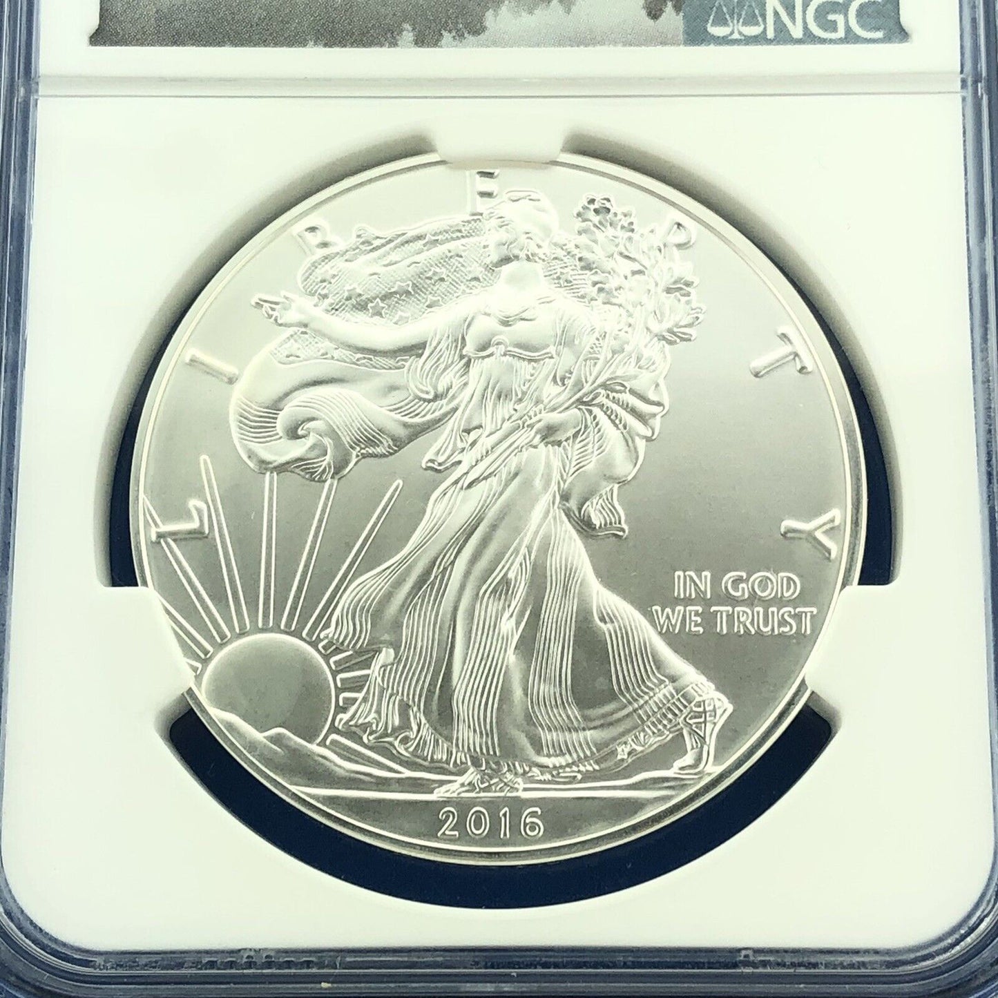 2016 W Burnished Silver Eagle Lettered Edge Early Release 30th Anniv NGC MS70