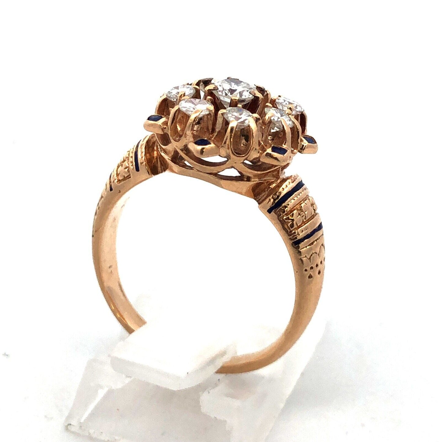 Designer 14K White Gold Round Diamond Wedding Anniversary Band Ring