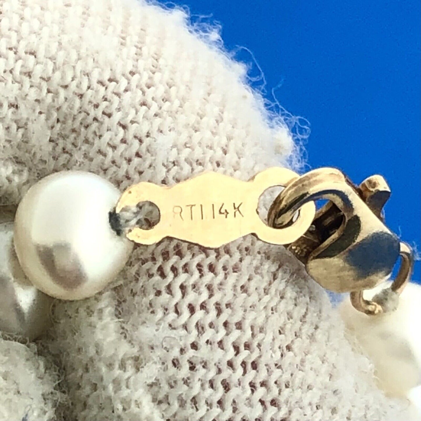 Estate 14K Yellow Gold Pearl Wedding Bridal June Anniversary Sweet 16 Bracelet