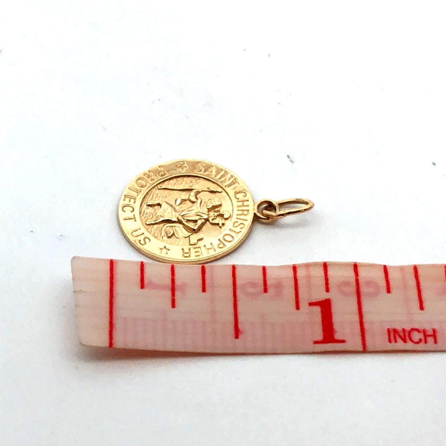 Michael Anthony 14K Yellow Gold Saint Christopher Travelers Medal Charm Pendant