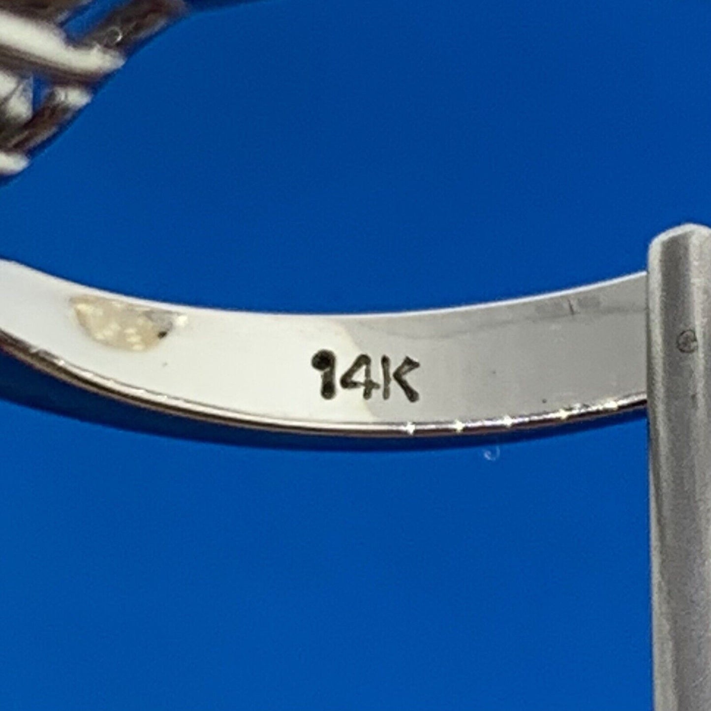 Designer 14K White Gold Pearl Solitaire Diamond Accents Cocktail Ring