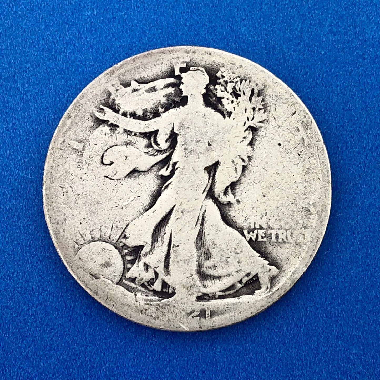 1921 P Walking Liberty Silver Half Dollar 50c Key Date Philadelphia Mint Coin