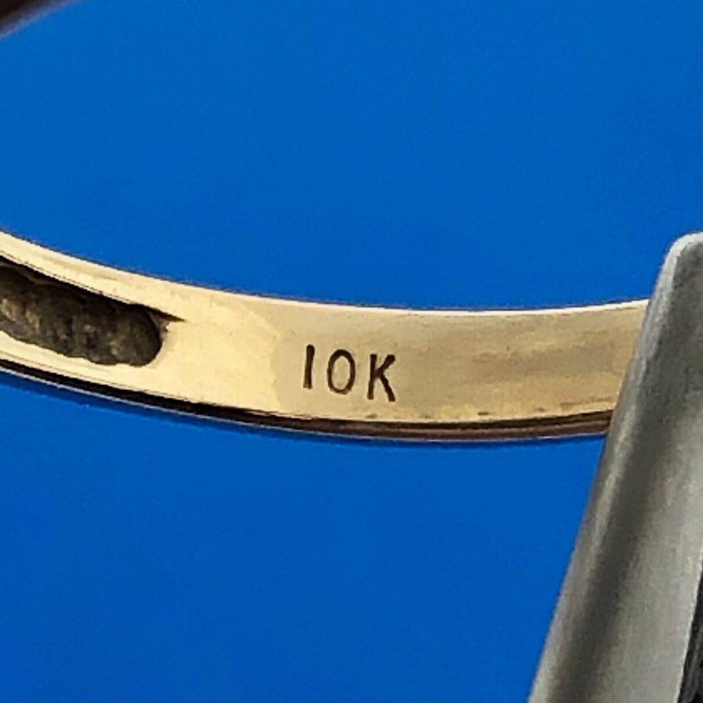 Designer SMG 10k Yellow Gold Diamond Connected Hearts Romance Ring Size 6.25