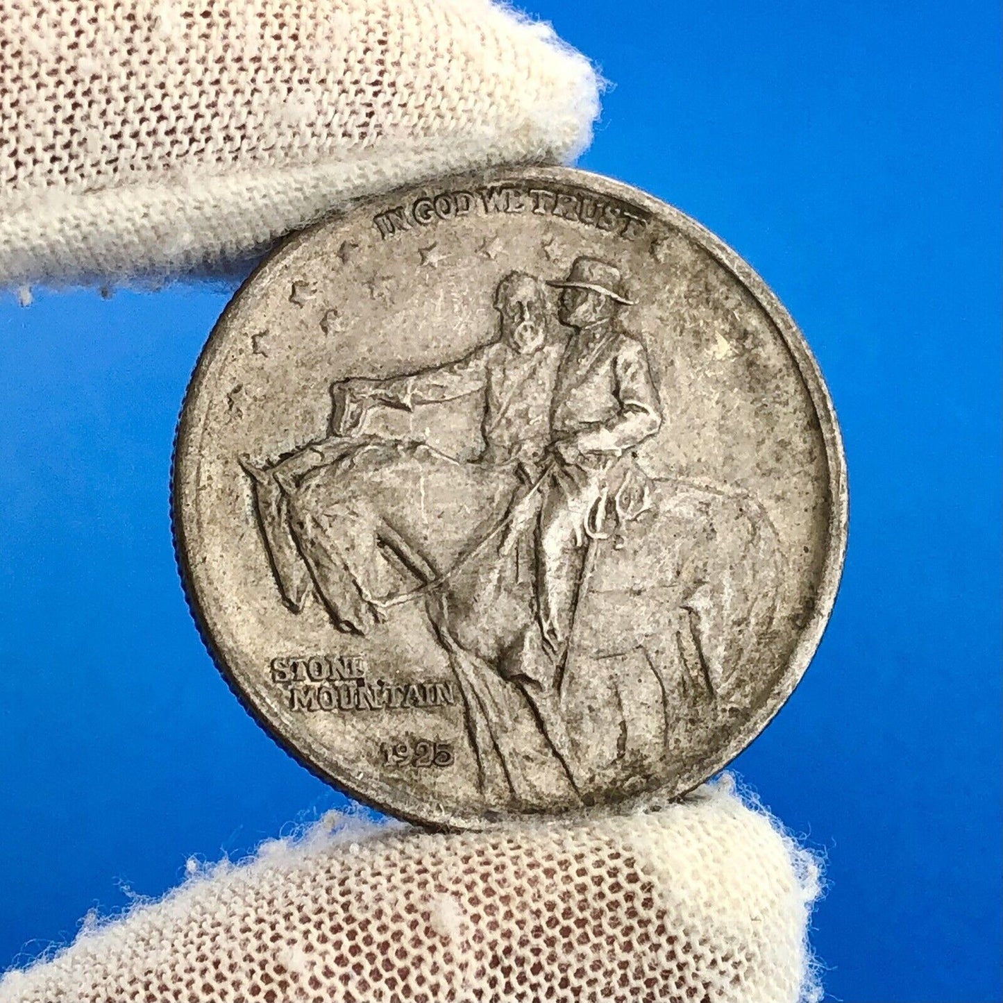 1925 P Stone Mountain Commemorative .900 Silver Half Dollar AU Rare Coin