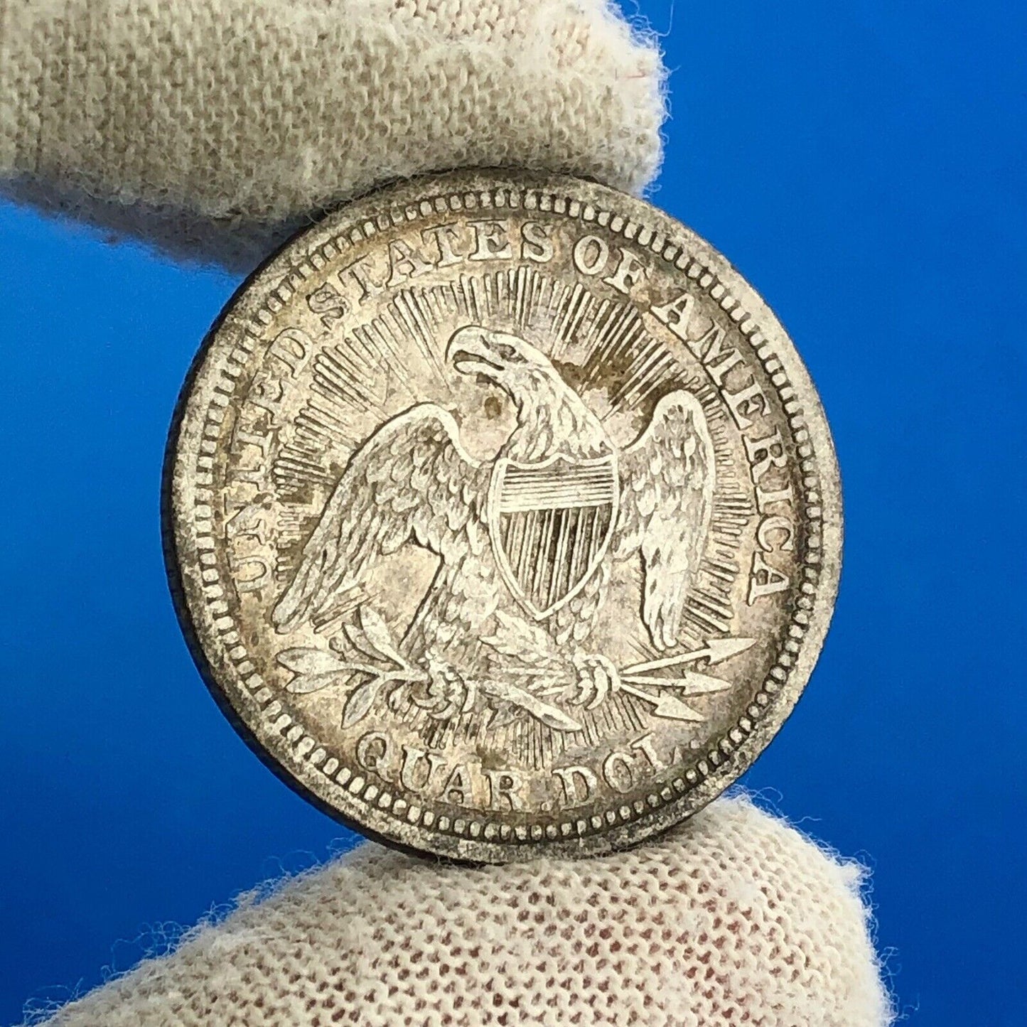 1853 P Silver Seated Quarter Dollar Arrows Rays No Motto Philadelphia Mint Coin