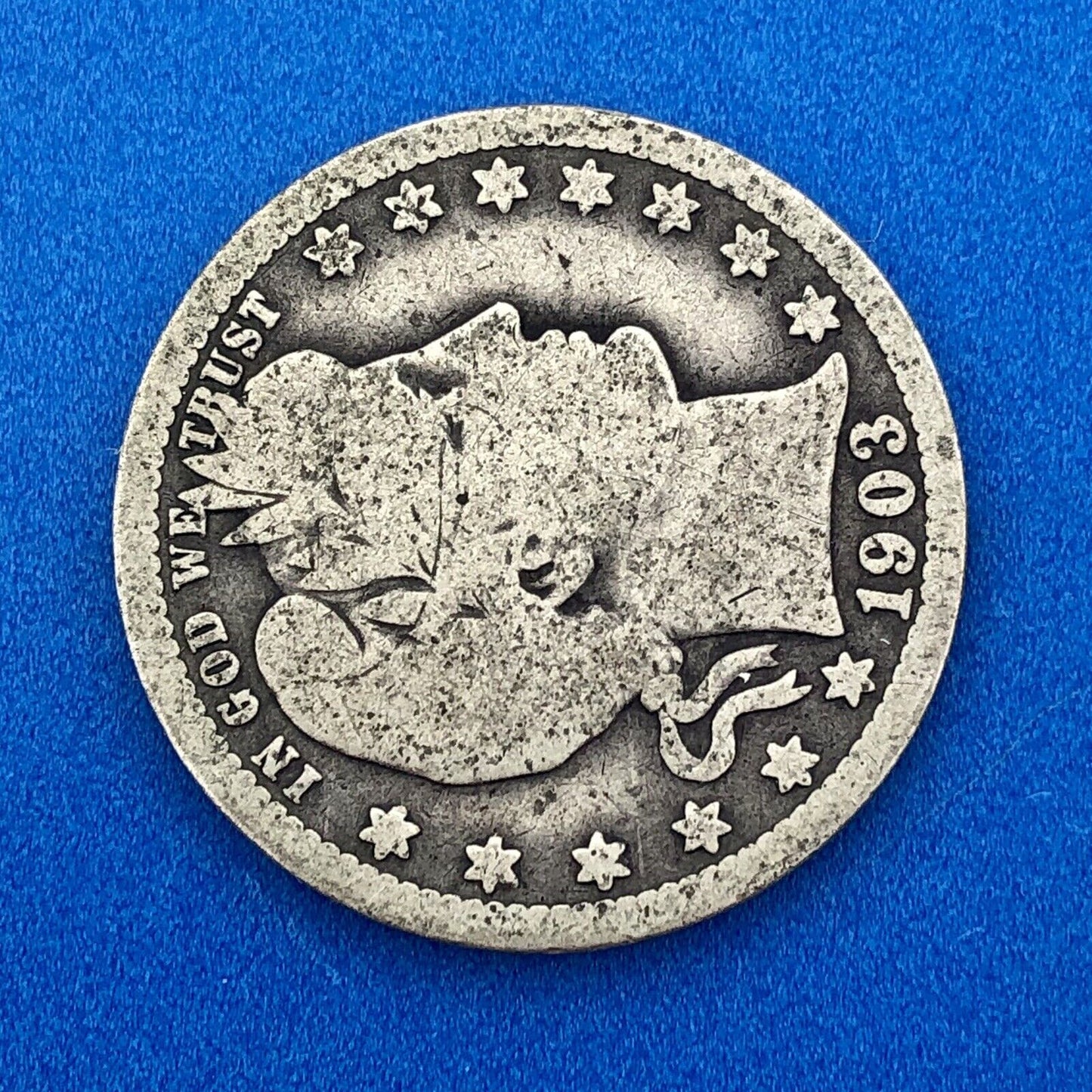 1903 O Silver Barber Quarter Better Key Date New Orleans Coin Rare Scarce
