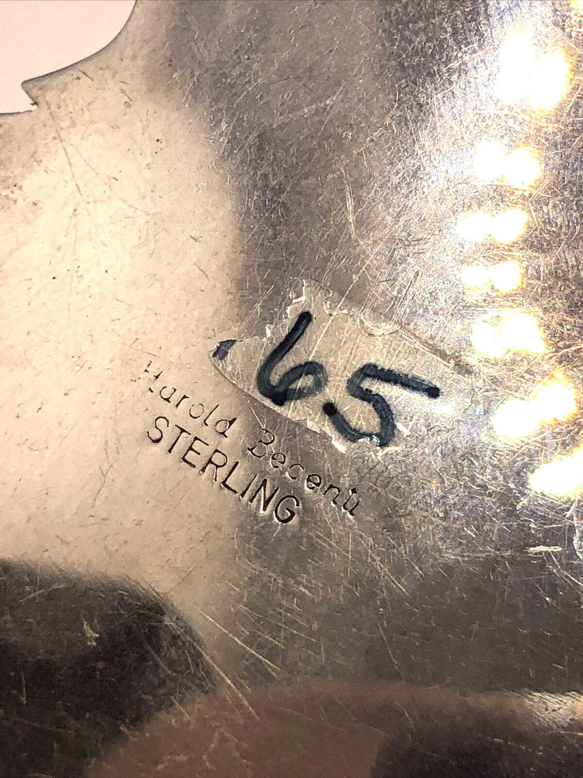 Harold Becenti Navajo 925 Sterling Silver Pear Turquoise Statement Pendant