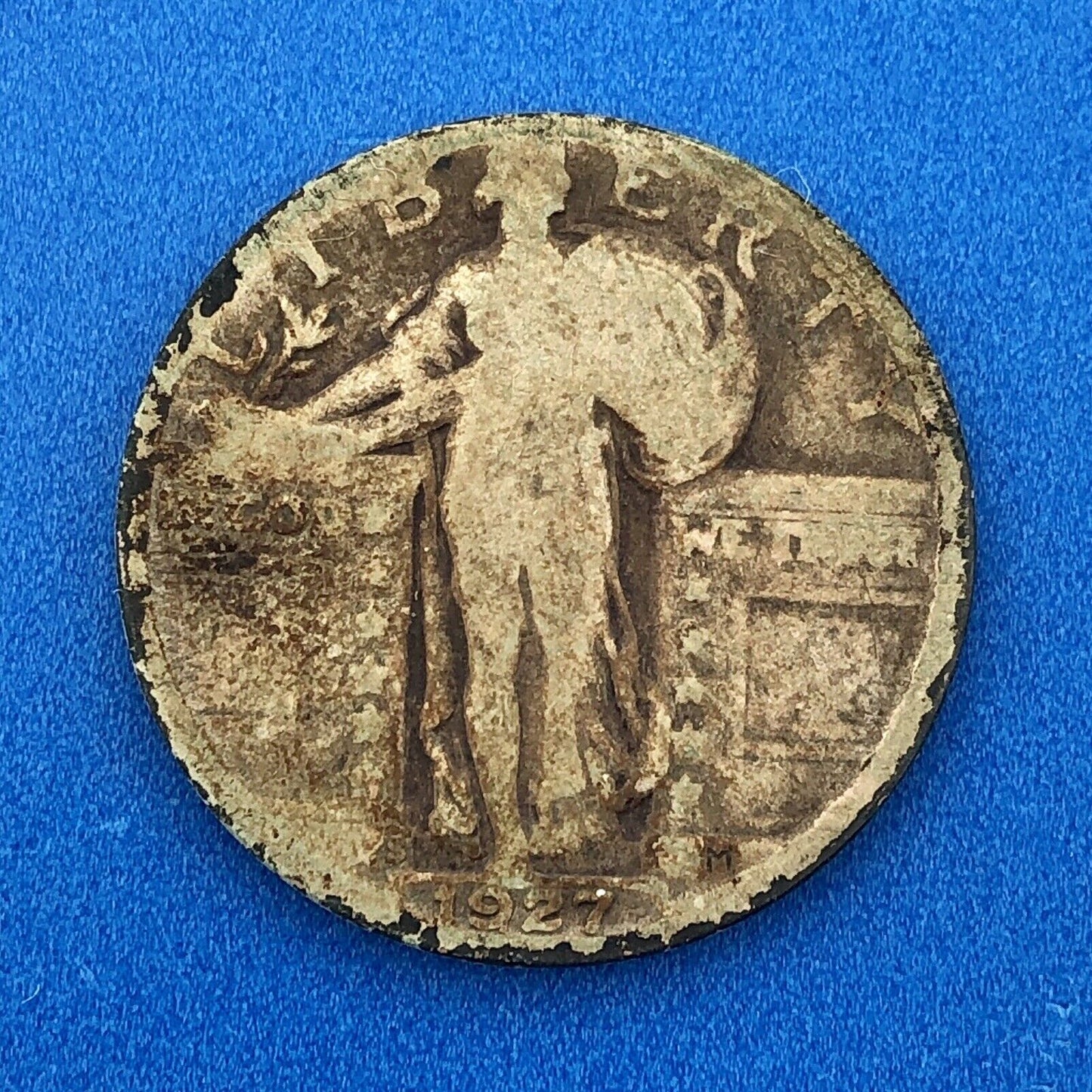 1927 S Silver Standing Liberty Quarter Dollar 25c Better Key San Francisco Coin