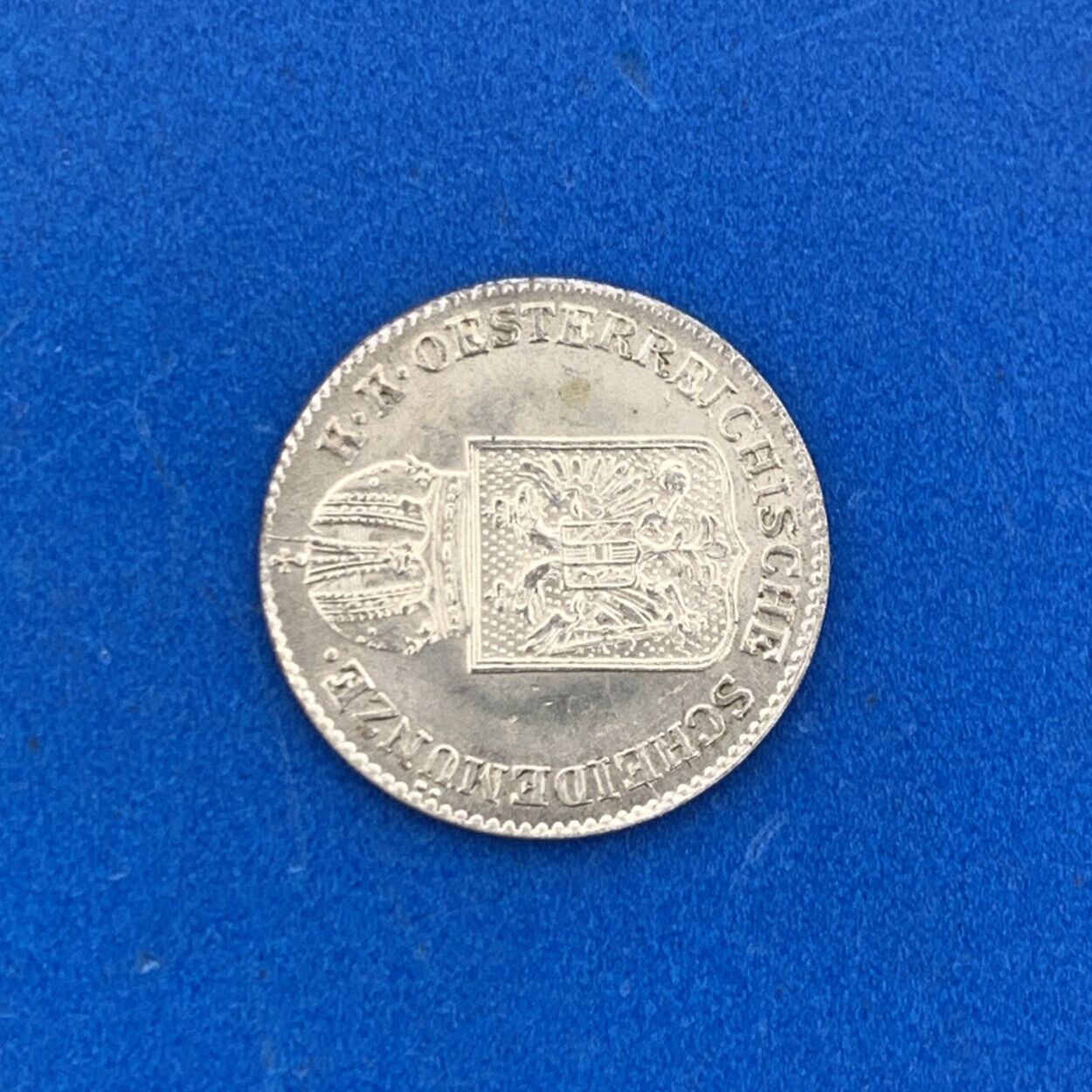 1849 A Austria Billon Silver .4375 Fine 6 Kreuzer Franz Joseph 1 Uncirculated