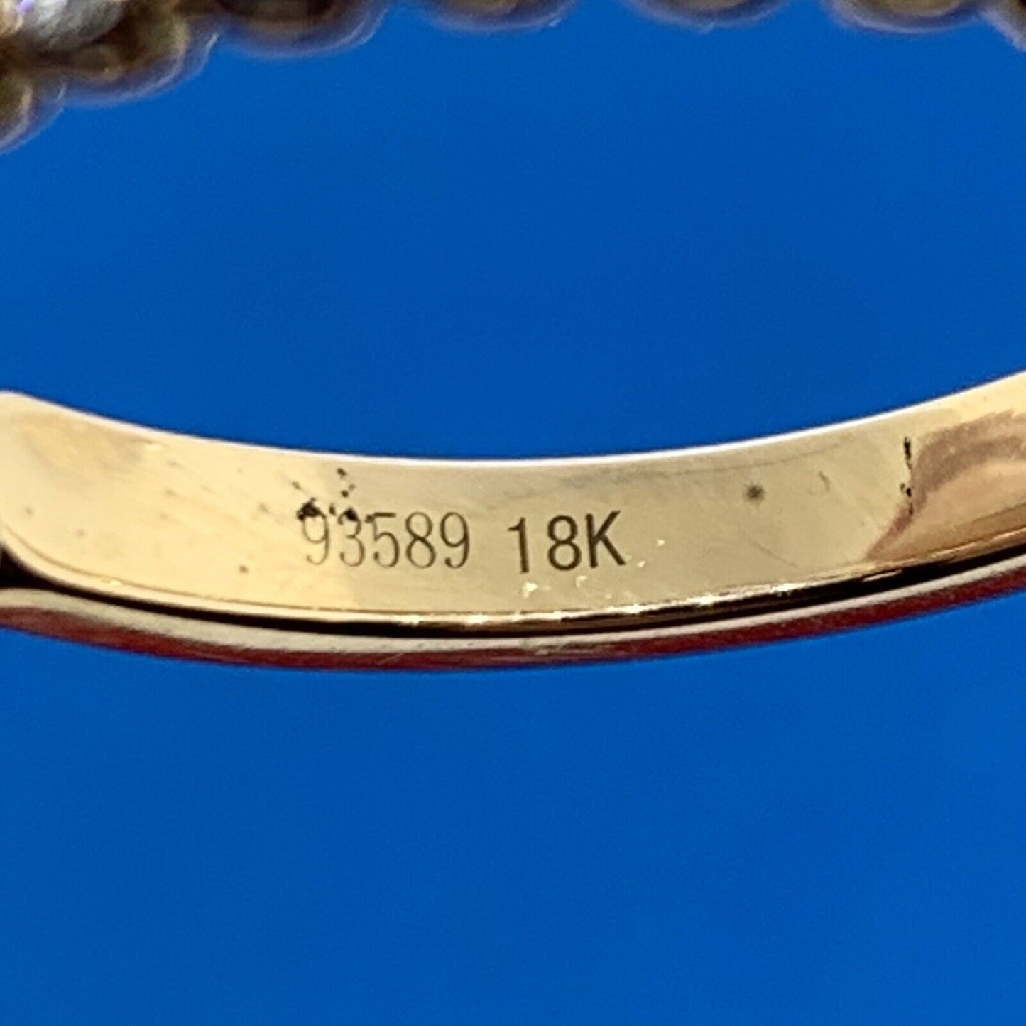 Romance 18K Yellow Gold Diamond Wedding Anniversary Band Stackable Ring