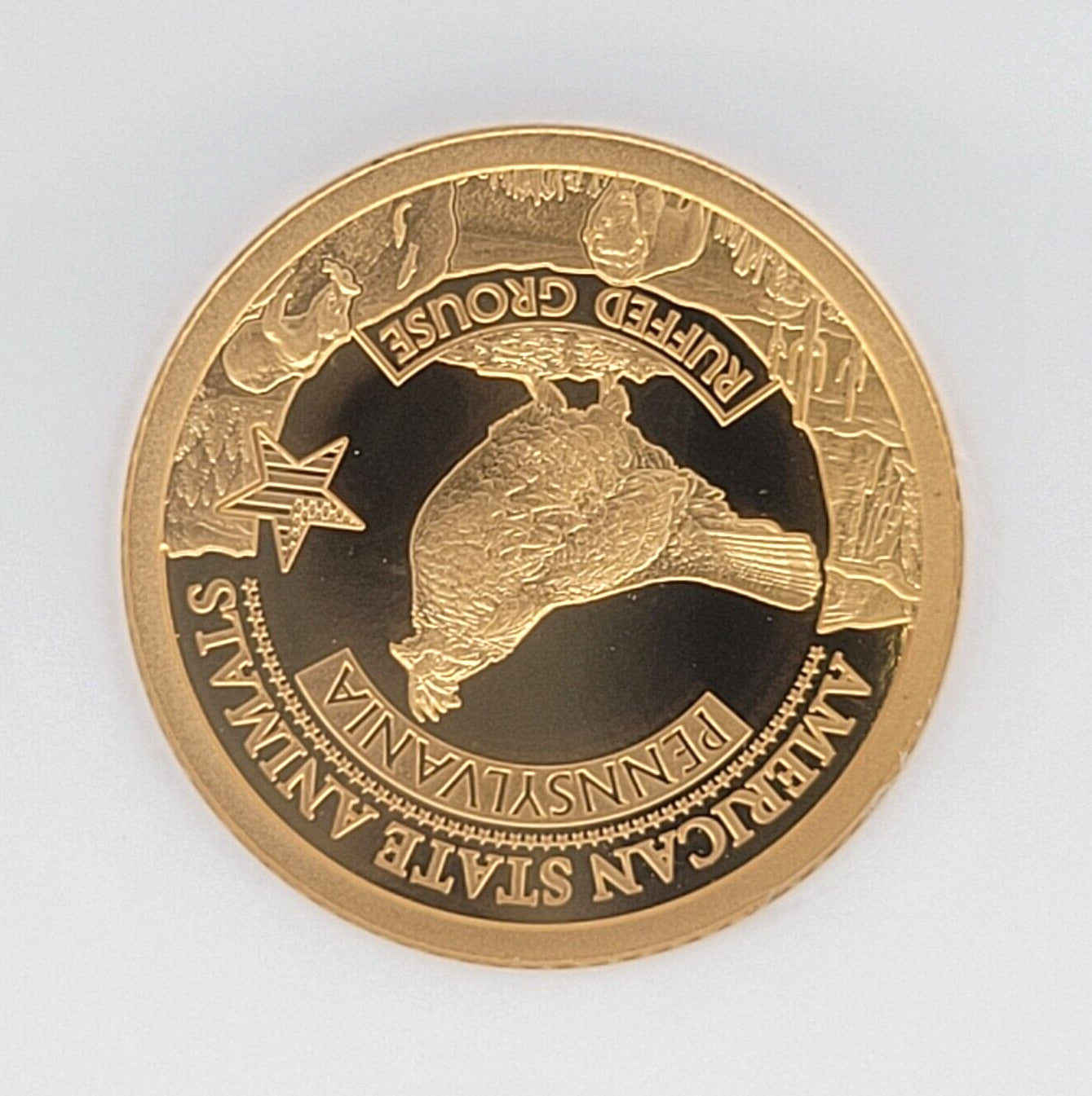 2021 $5 Cook Islands NGC PF70 Proof Cameo 1/2g .999 Gold Pennsylvania Grouse