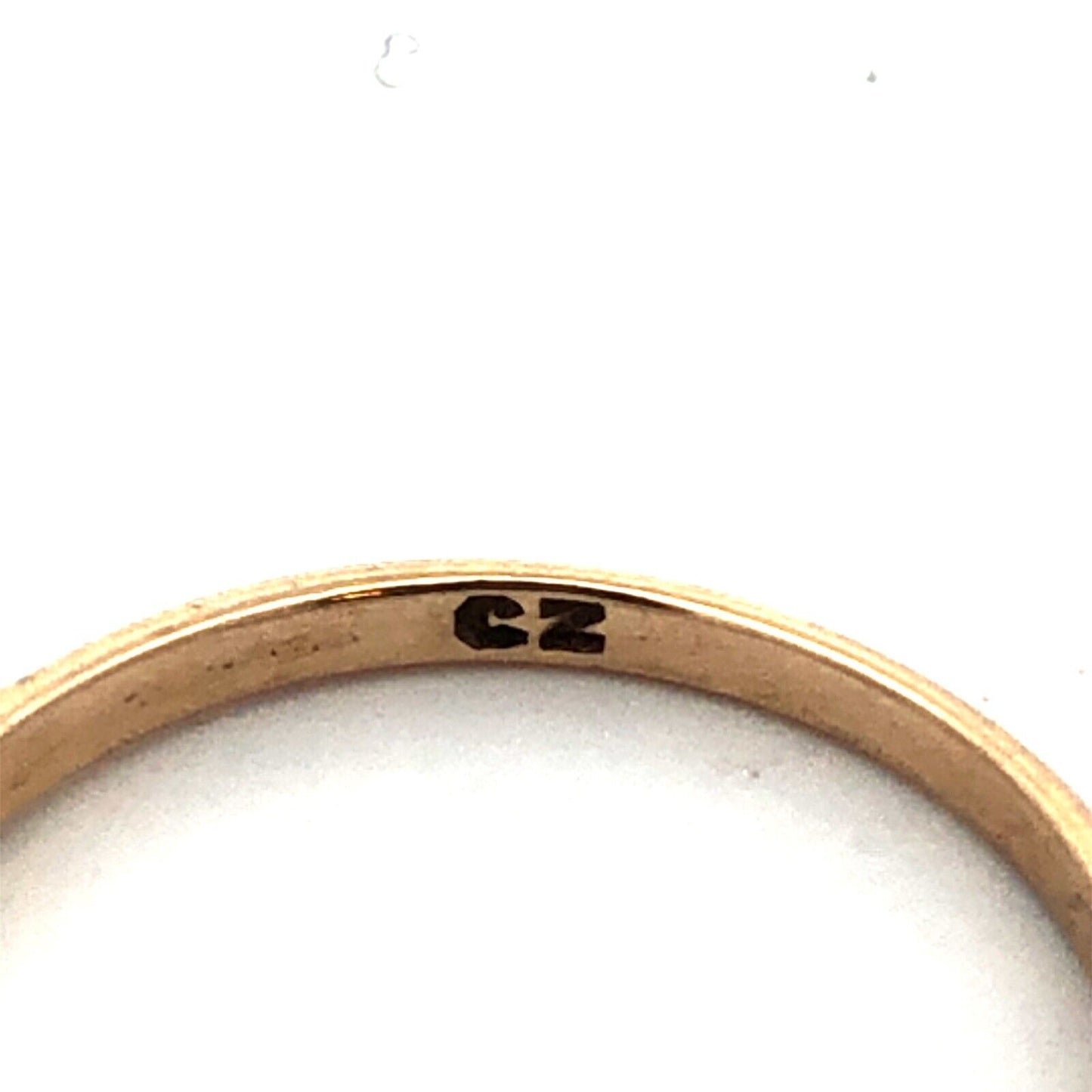 Designer AAJ 10K Yellow Gold Round Cubic Zirconia CZ Solitaire Engagement Ring