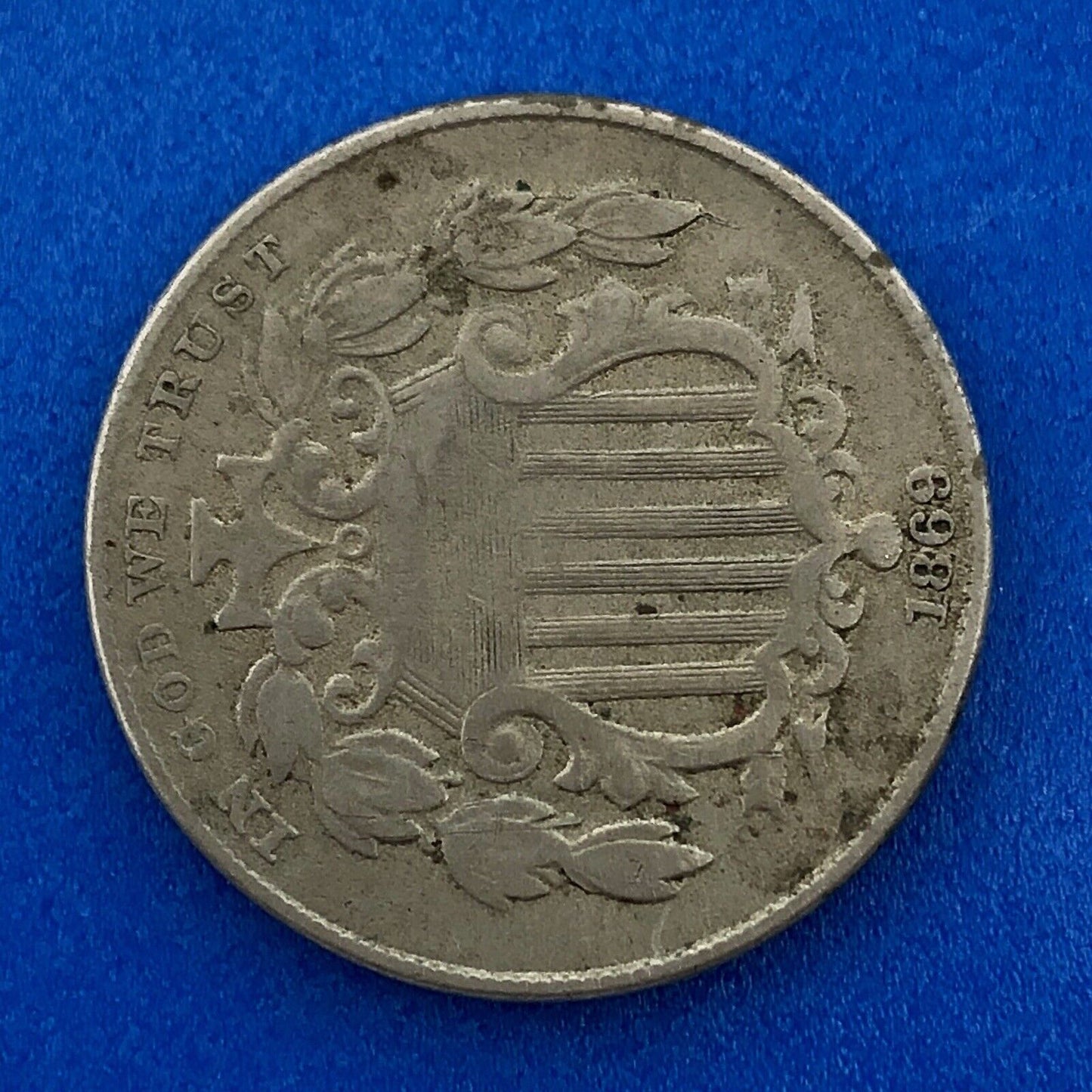 1869 Shield Nickel Better Key Philadelphia Mint American Copper Nickel Coin