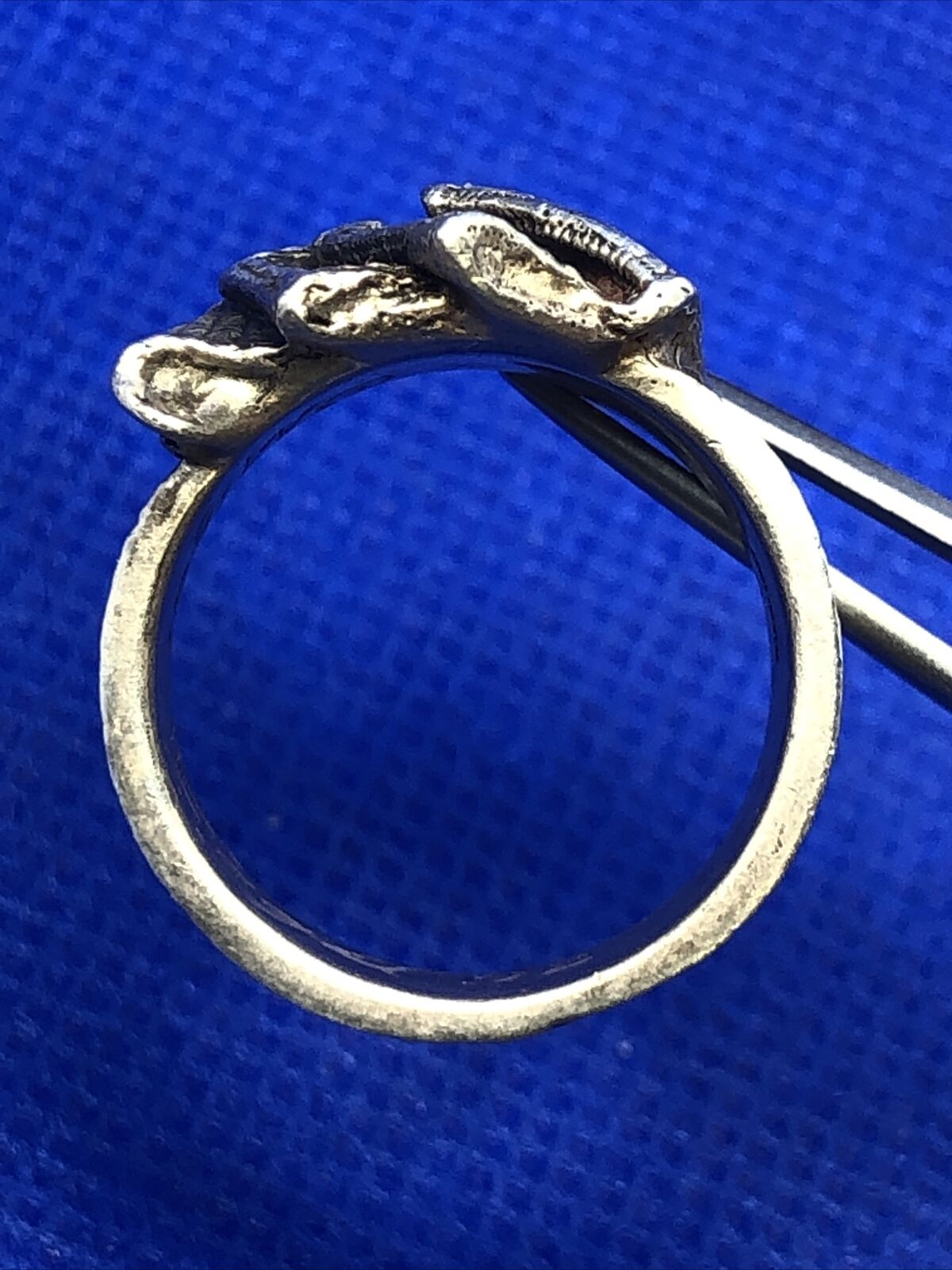 Designer Mignon Faget 925 Sterling Silver Knots And Bows Collection Banner Ring