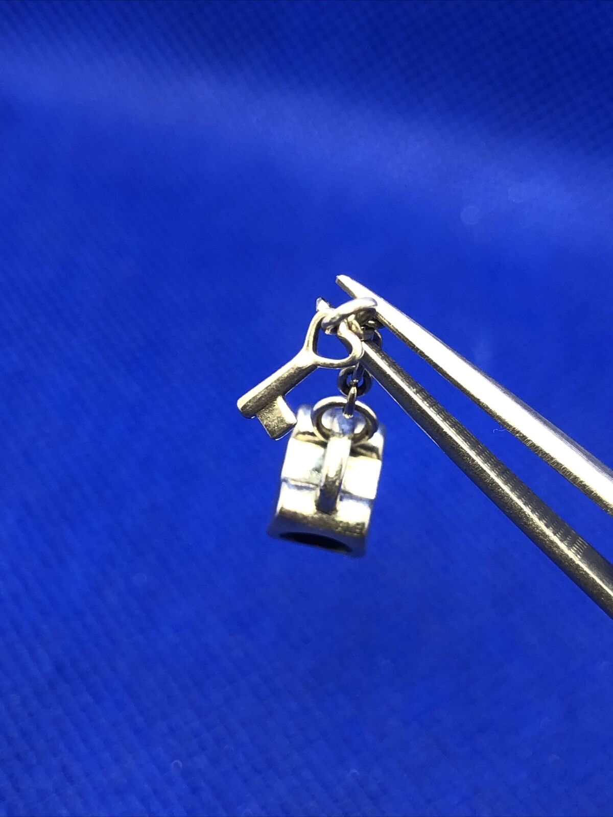 Retired PANDORA ALE 925 Sterling Silver Key To My Heart Heart & Key Charm 790971